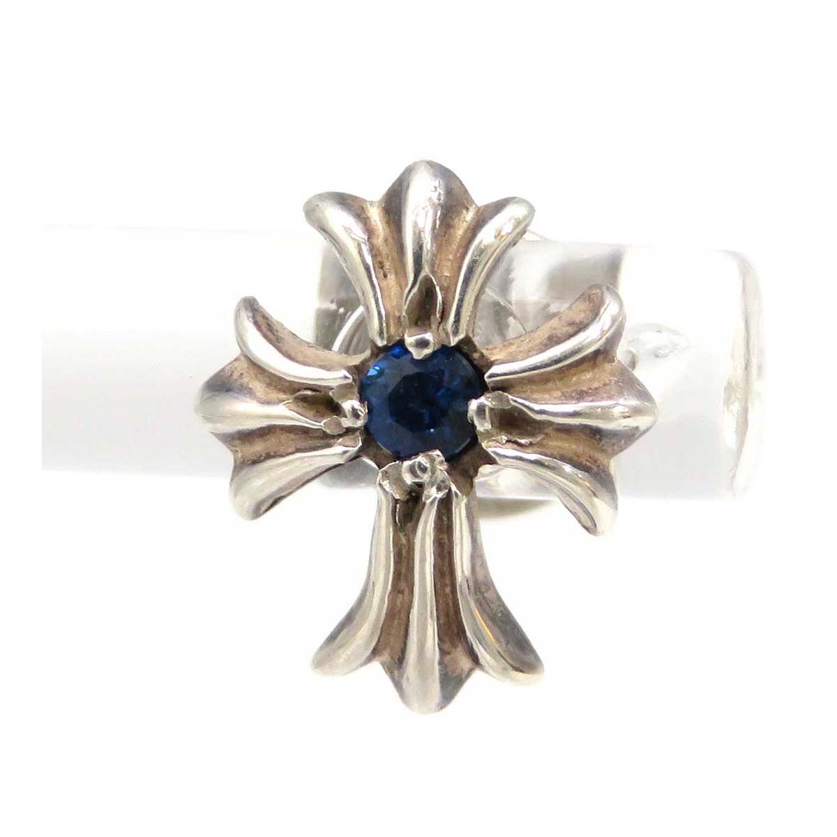 image of Chrome Hearts Sapphire Stud Earring in Silver, Women's