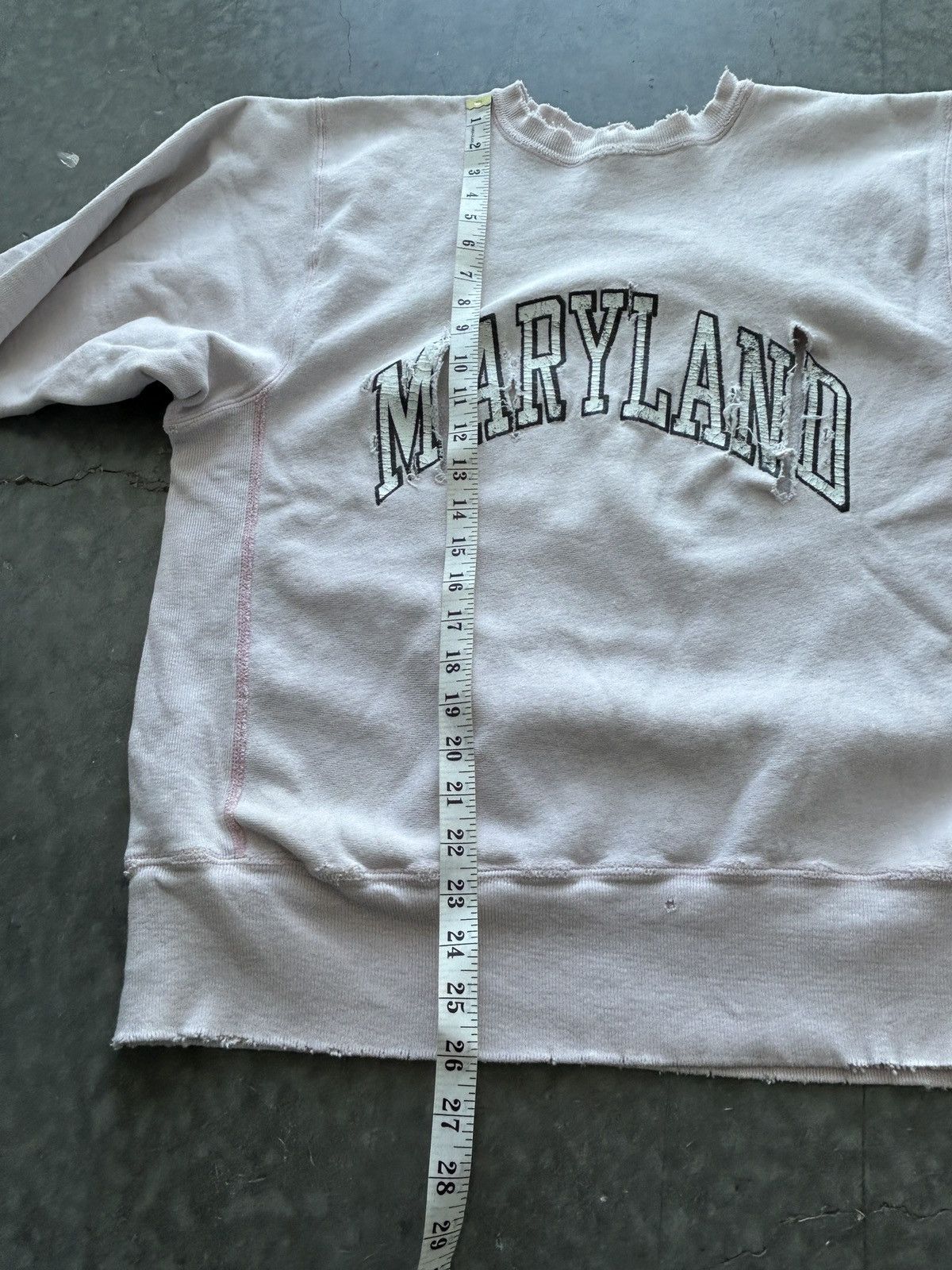 Champion Vintage 90s Maryland Reverse Weave Sweatshirt Thrashed Size US L / EU 52-54 / 3 - 14 Thumbnail