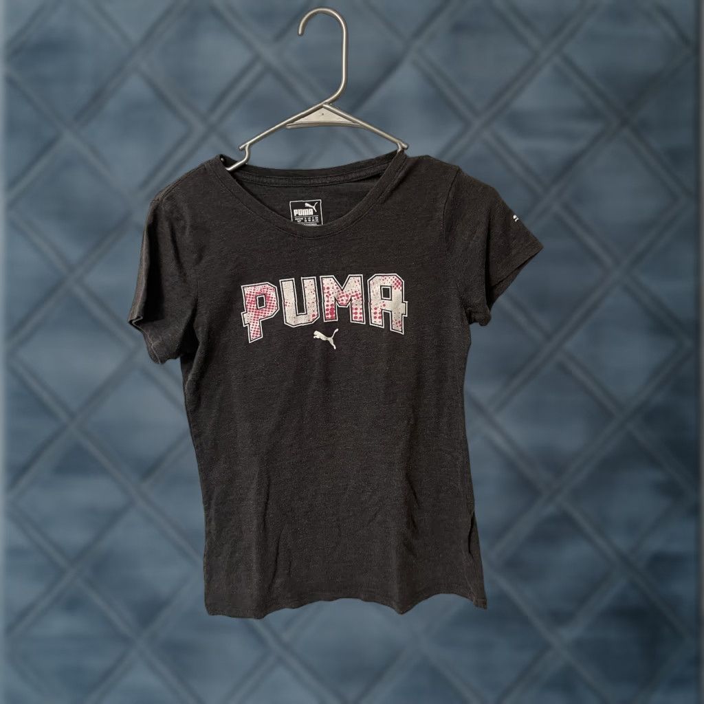 Puma PUMA Women's Short Sleeve T-Shirt Gray Logo Size Small Logo T-Shirt Women's Gray Cotton Regular Short Sleeve Logo Size S / US 4 / IT 40 - 1 Thumbnail