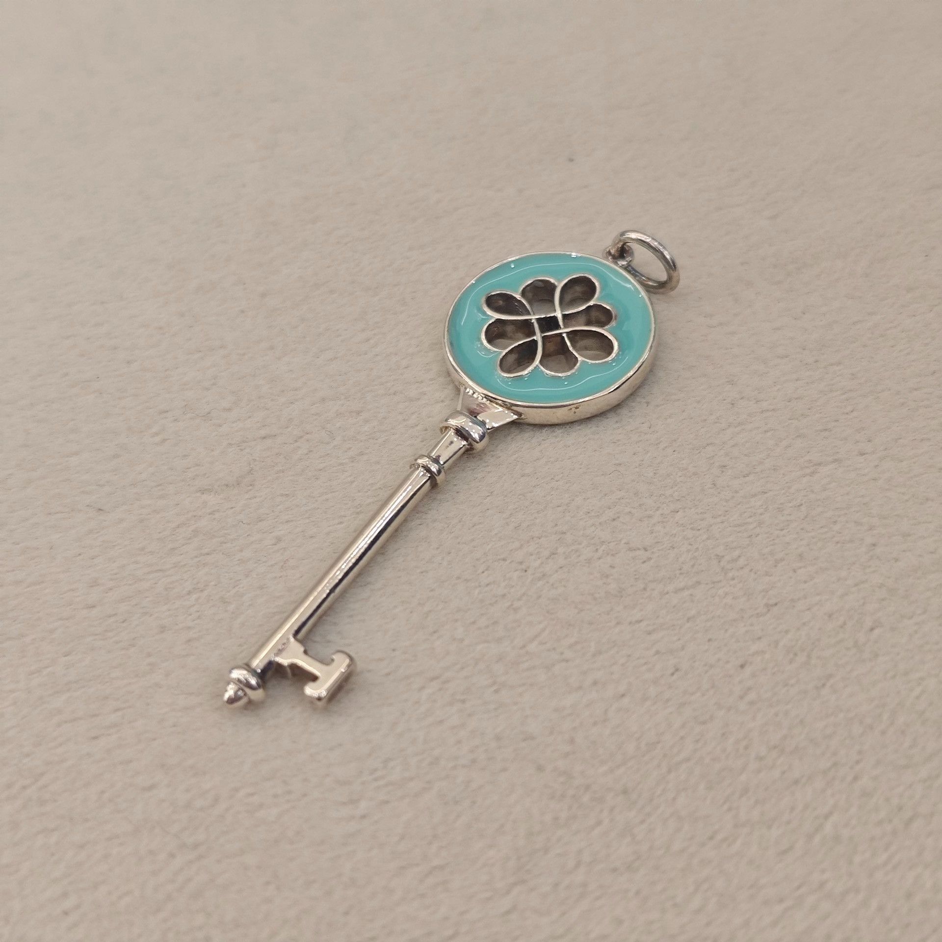Tiffany & Co. Tiffany Keys 925 Silver Blue Enamel Key Pendant Size ONE SIZE - 1 Thumbnail