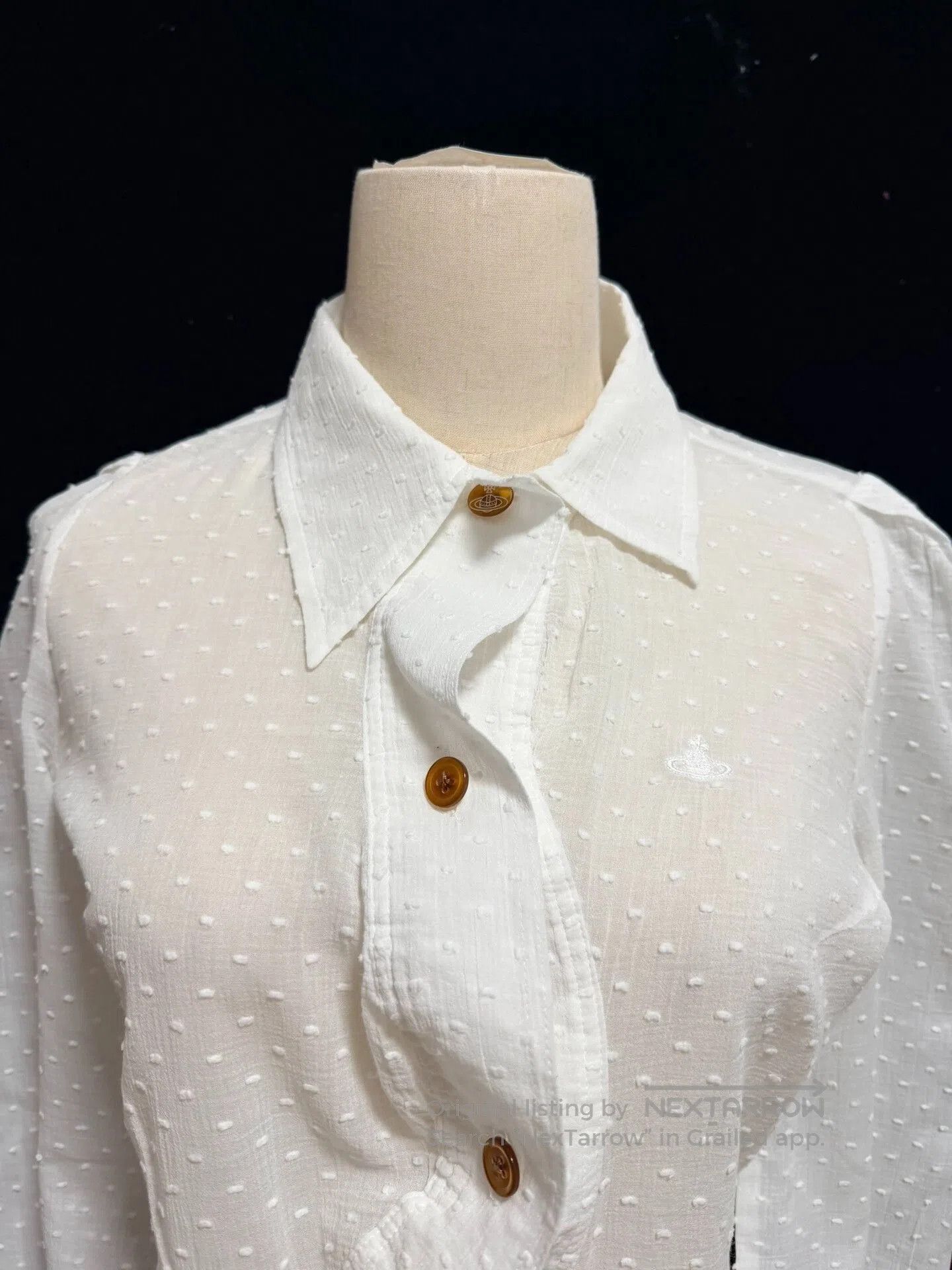 Vivienne Westwood Vivienne Westwood White Irregular Cotton Shirt. Size M / US 6-8 / IT 42-44 - 2 Thumbnail