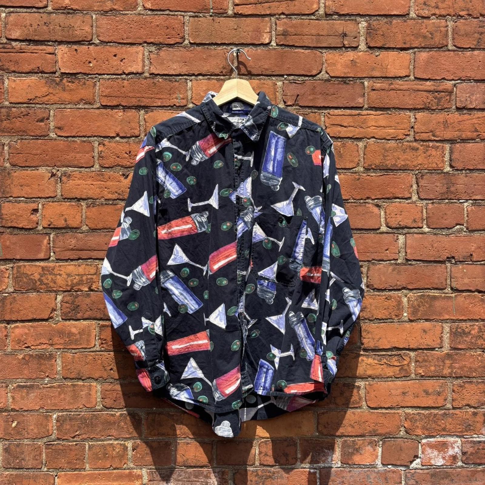 Other Vintage all over print martini bartender button up shirt M/L Size US M / EU 48-50 / 2 - 1 Thumbnail