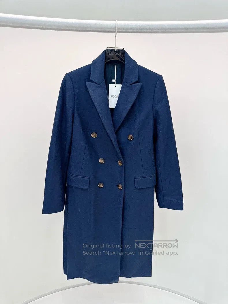 Brunello Cucinelli Brunello Cucinelli Blue Lapel Overcoat Size XS / US 0-2 / IT 36-38 - 1 Thumbnail