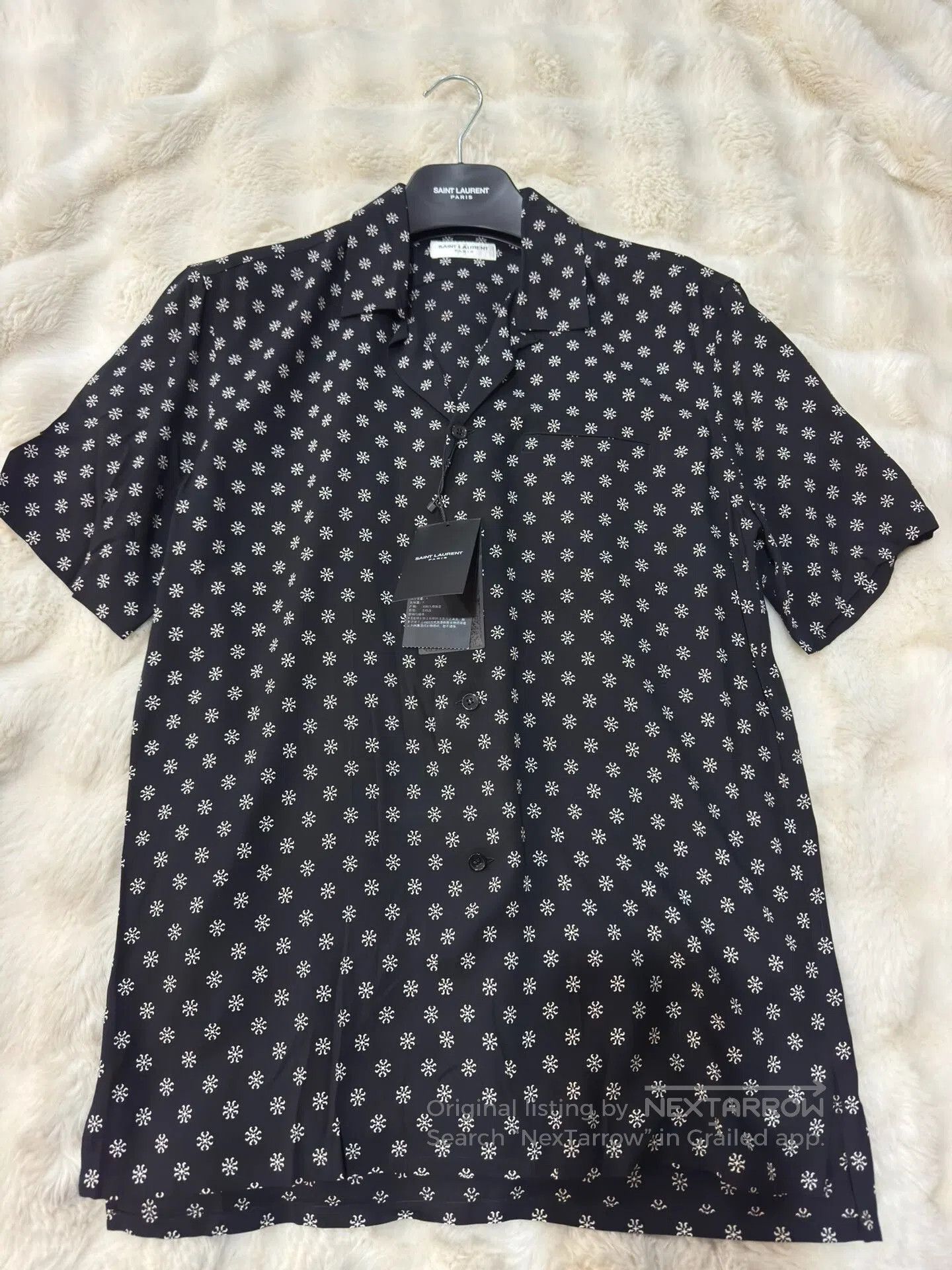 Saint Laurent Paris Saint Laurent Snowflake Shark Collar Shirt. Size US M / EU 48-50 / 2 - 1 Thumbnail