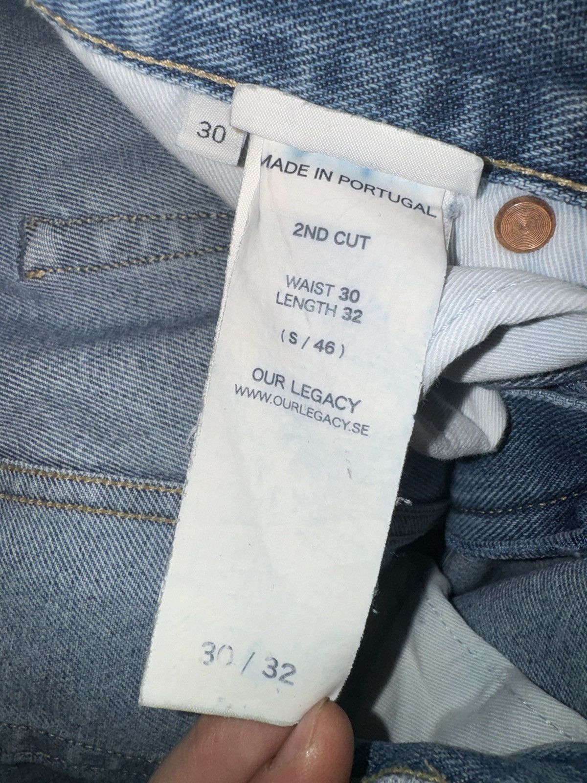 Designer Our Legacy second cut jeans denim pants USA pants denim Size US 30 / EU 46 - 6 Thumbnail
