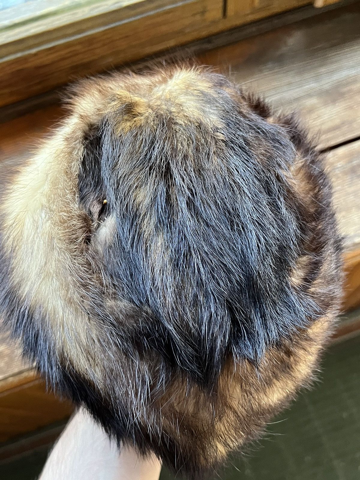 Vintage Leather Ushanka Trapper Hat Furry Mohair Fuzzy Fur Hat Y2K Size ONE SIZE - 9 Thumbnail