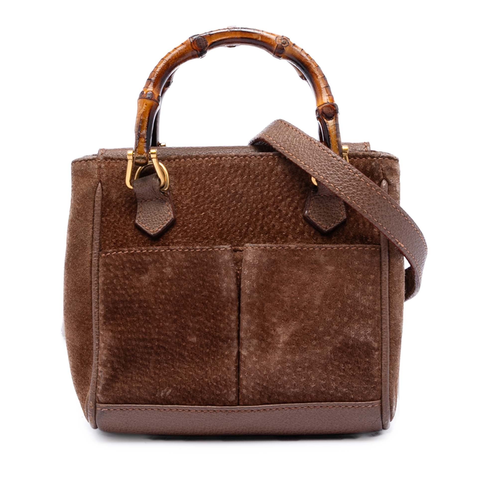 Gucci Mini Suede Bamboo Satchel Size ONE SIZE - 1 Thumbnail