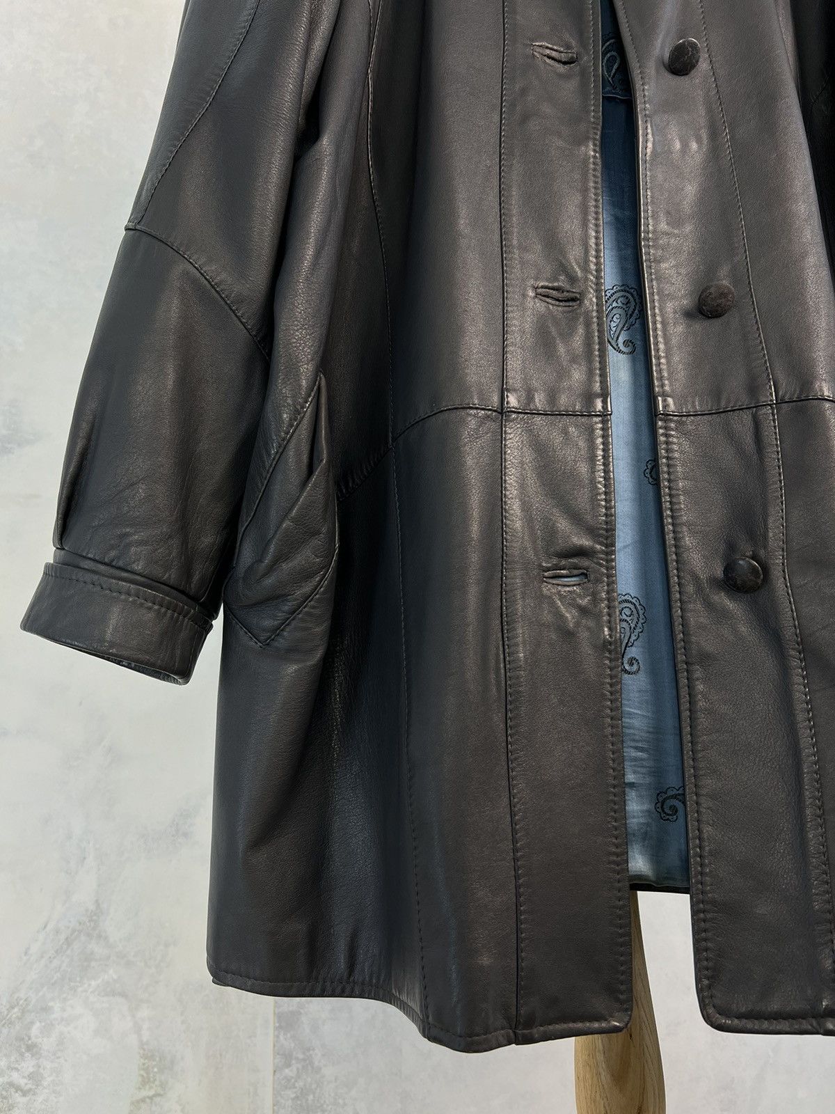 Genuine Leather Vintage Leather Jacket Size L - XL Size XL / US 12-14 / IT 48-50 - 4 Thumbnail