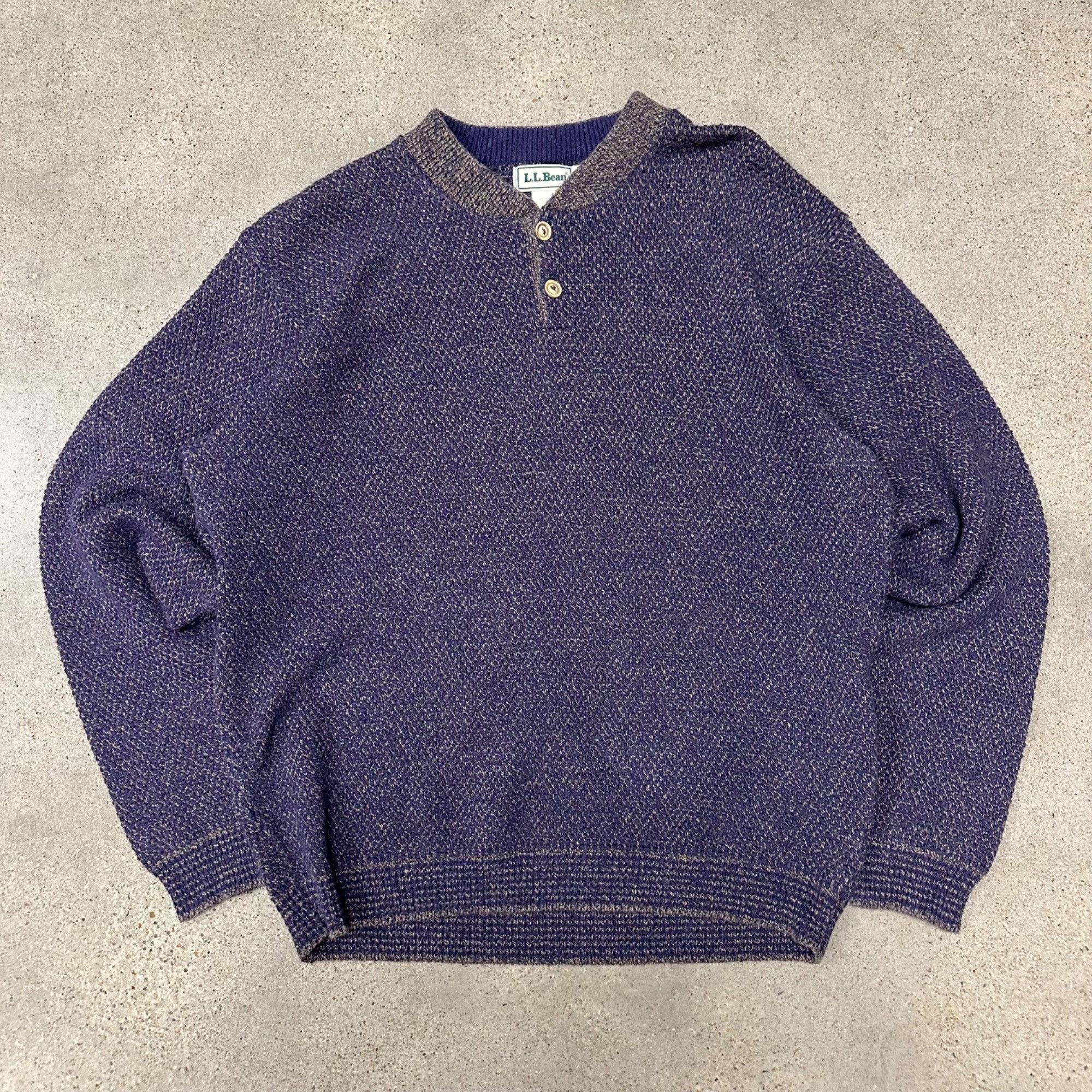 L.L. Bean × Vintage Vintage L.L. Bean Waffle Knit Sweatshirt Size US L / EU 52-54 / 3 - 1 Thumbnail