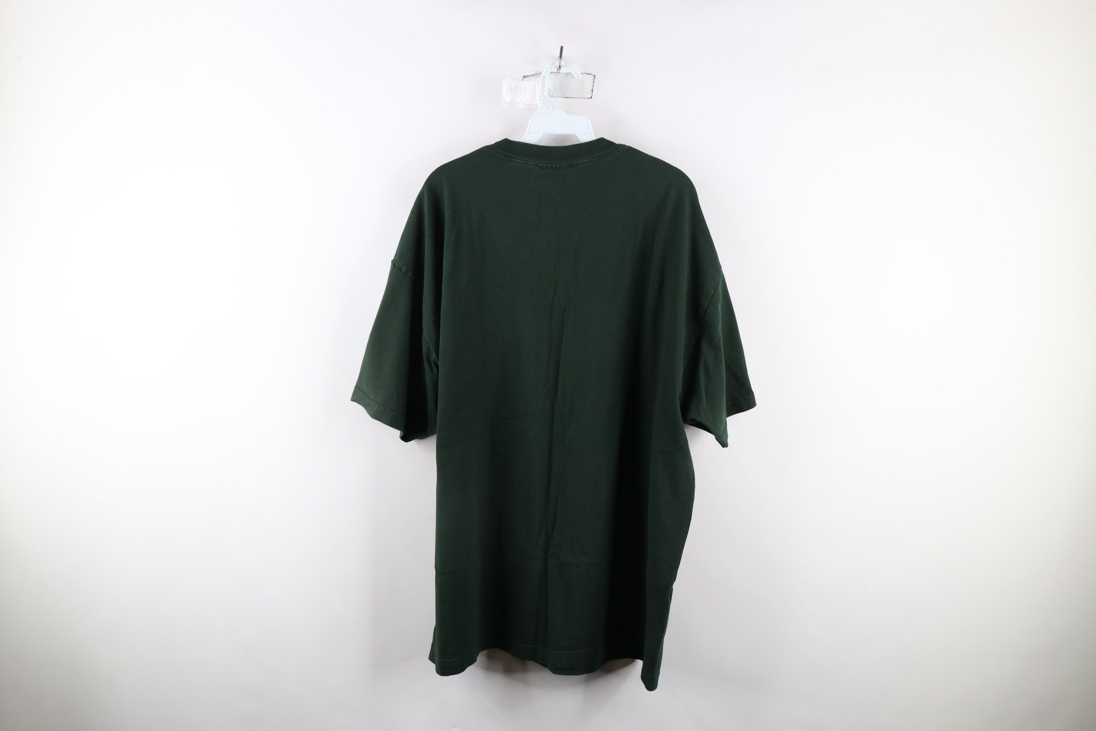 Vintage Vintage 90s Streetwear Heavyweight T-Shirt Green Cotton Size US XXL / EU 58 / 5 - 6 Thumbnail