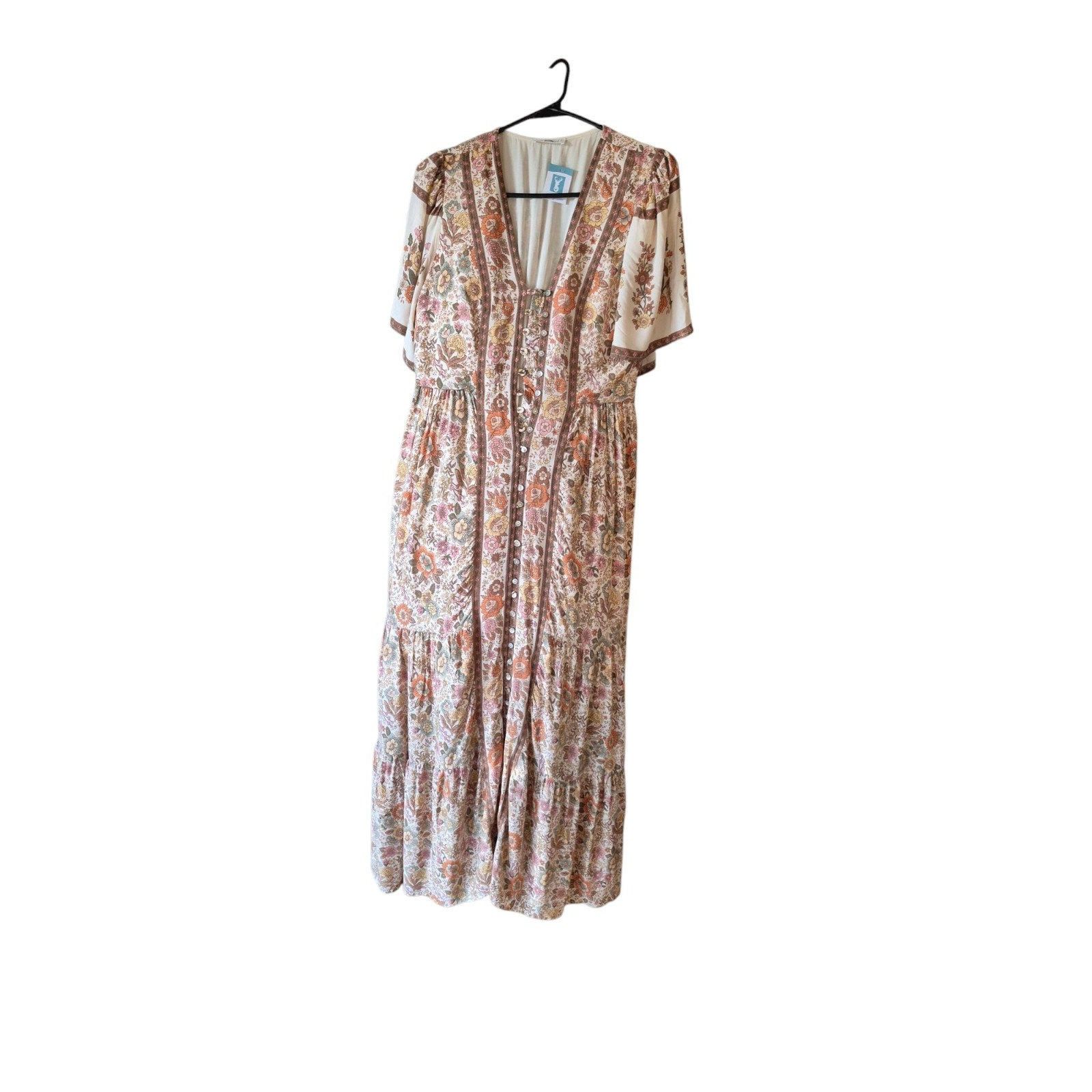 Other In Loom Boho Floral Midi Dress Cottage Core Dress Prarie Soh Size S / US 4 / IT 40 - 9 Thumbnail