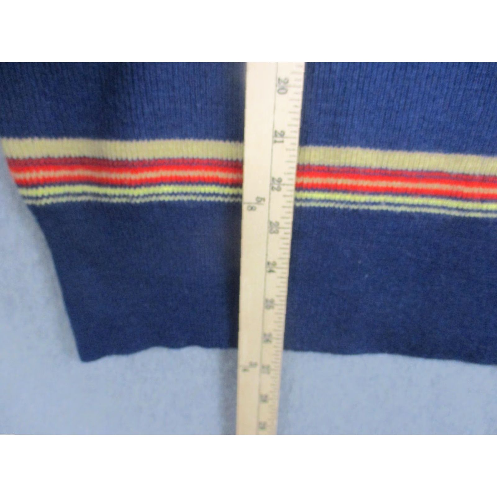 Vintage VINTAGE The Rogue Sweater Mens Large Blue Stripe Wool Acrylic Pullover Italy Size US L / EU 52-54 / 3 - 3 Thumbnail