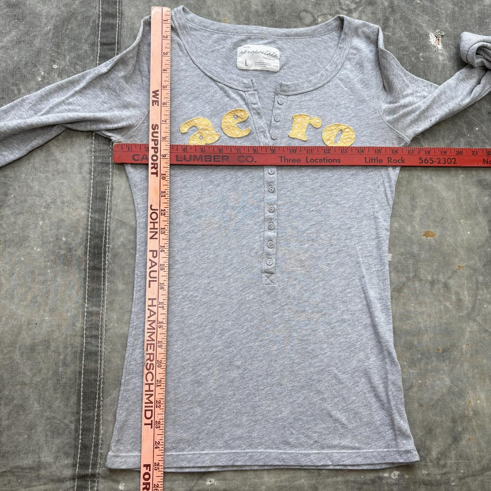 Aeropostale Vintage Y2K Aeropostale Stars Cottage Indie Henley Shirt Size L / US 10 / IT 46 - 3 Thumbnail