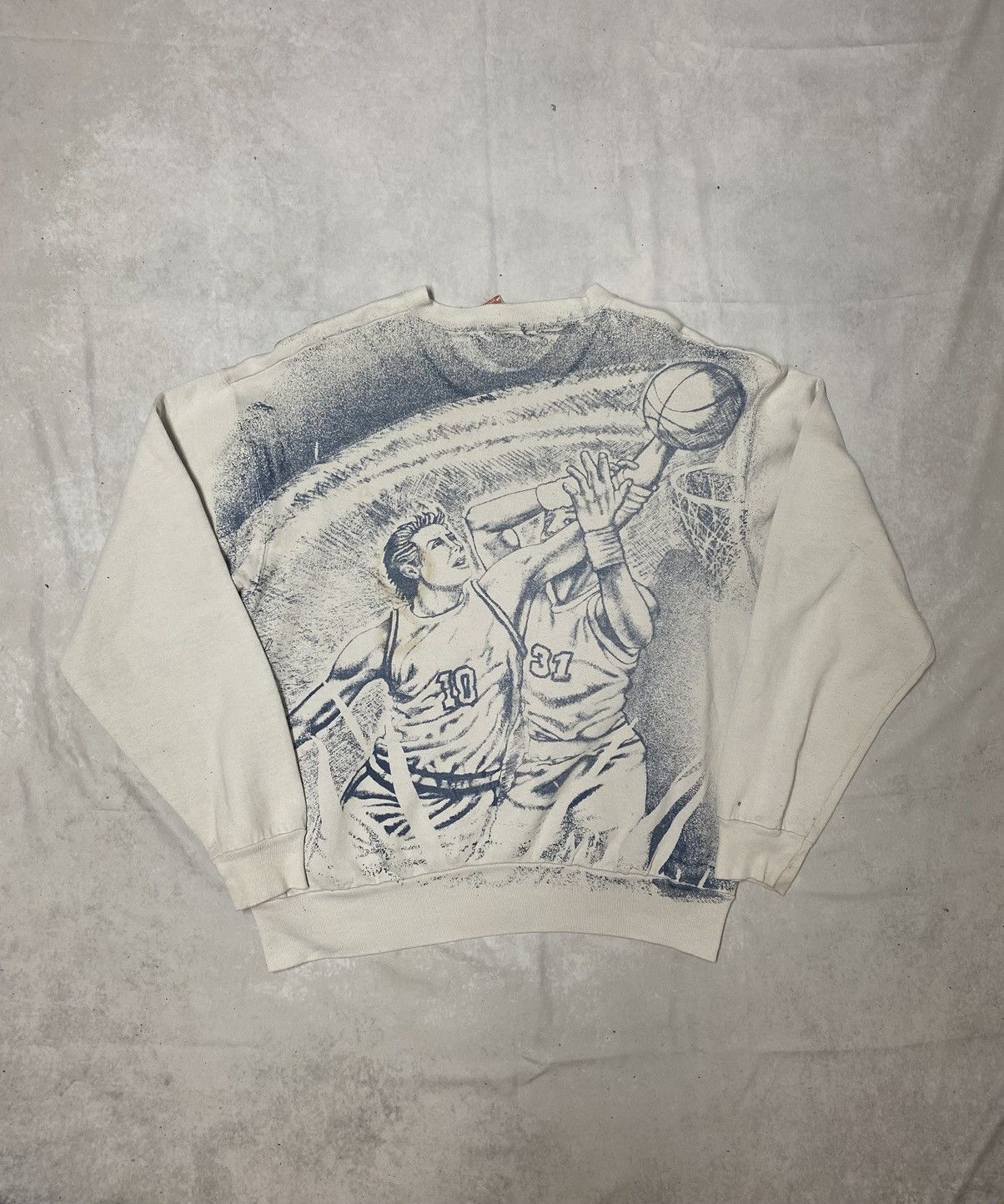 Vintage Vintage 90s Georgetown Hoyas Grail Basketball AOP Sweater XL Size US XL / EU 56 / 4 - 2 Thumbnail