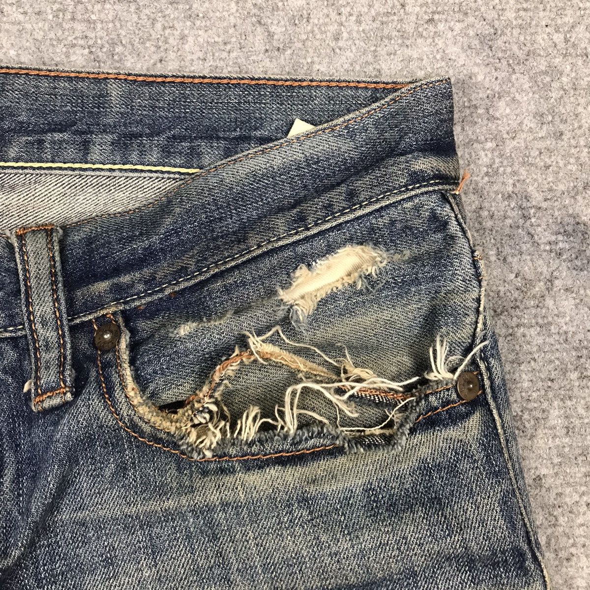 Japanese Brand Abercrombie fitch Distressed denim Japanese style pants Size US 30 / EU 46 - 6 Thumbnail