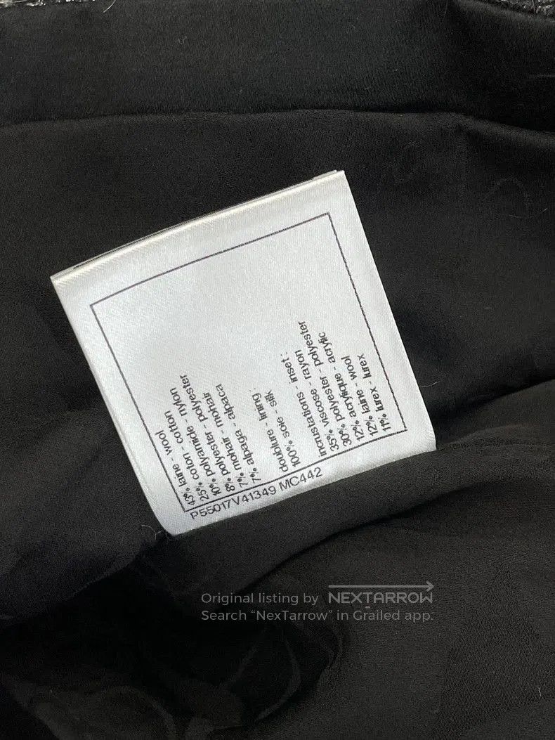 Chanel Chanel Gray Plaid Two-Piece Jacket. Size US XS / EU 42 / 0 - 7 Thumbnail