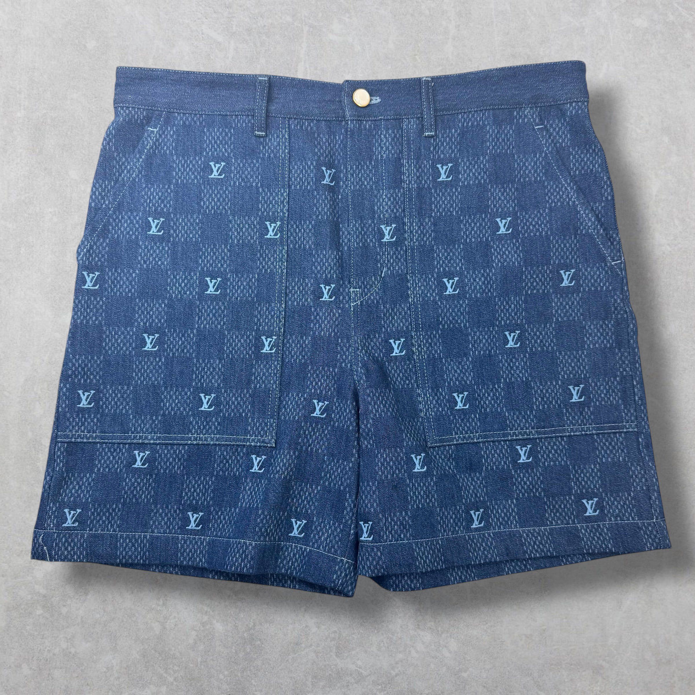 Louis Vuitton LV 3D DAMIER DENIM SHORTS | Grailed