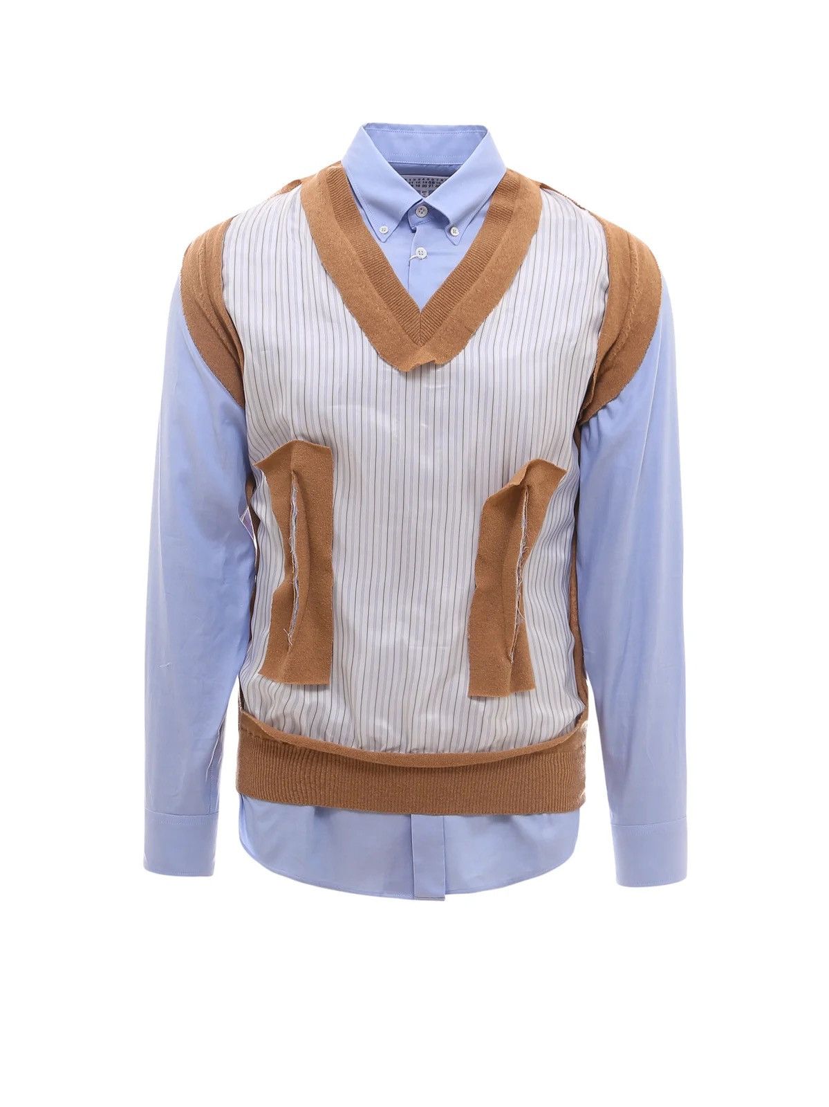 Maison Margiela Maison Margiela mixed material shirt Size US M / EU 48-50 / 2 - 1 Thumbnail
