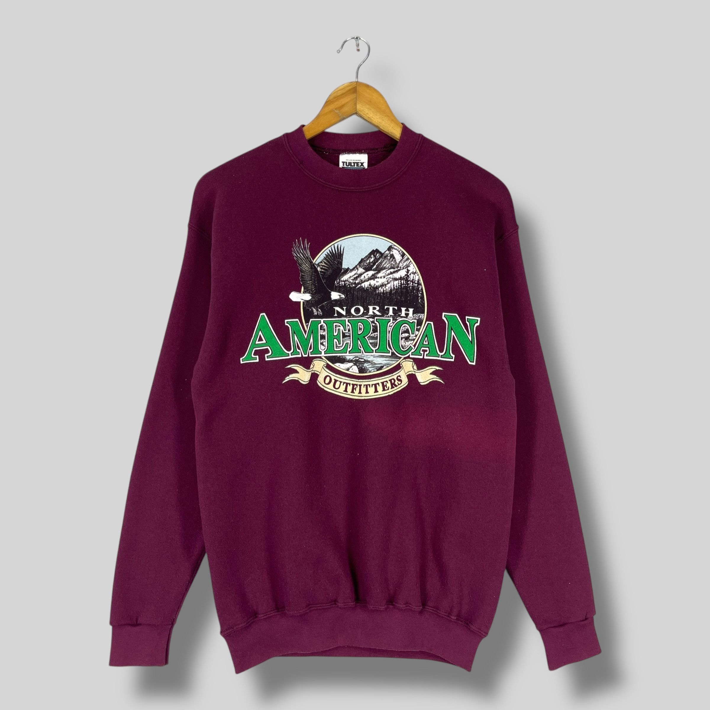 American Eagle Outfitters Vintage 90's Flying Eagle Printed Sun Faded Sweatshirt Size US M / EU 48-50 / 2 - 1 Thumbnail