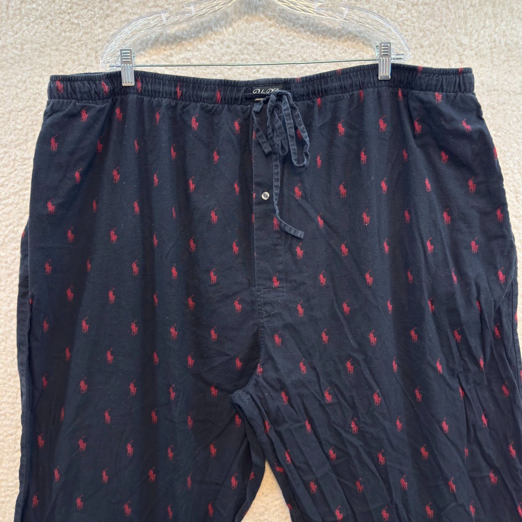 Polo Ralph Lauren Polo Ralph Lauren Pajama Pants 4XL Mens Black Drawstring Pony Logo Polo Ralph Lauren Pajama Pants 4XL Mens Black Red Pony Logo Drawstring Size US XXL / EU 58 / 5 - 3 Thumbnail