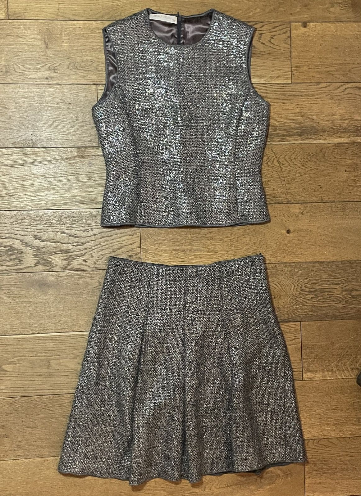 Miu Miu Miu Miu FW1998 runway top + skirt set Size S / US 4 / IT 40 - 3 Thumbnail