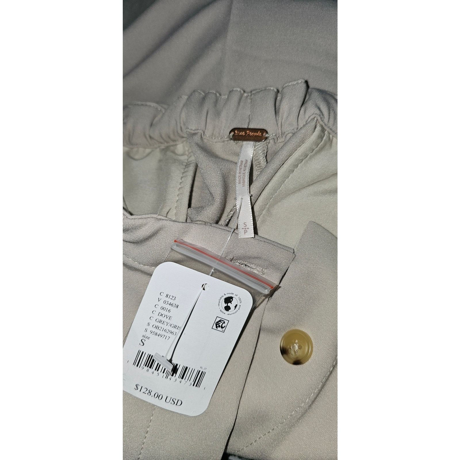 Free People NWT Tyler Menswear Tailored Wide-Leg Trousers $128 Small Size 28" / US 6 / IT 42 - 4 Thumbnail