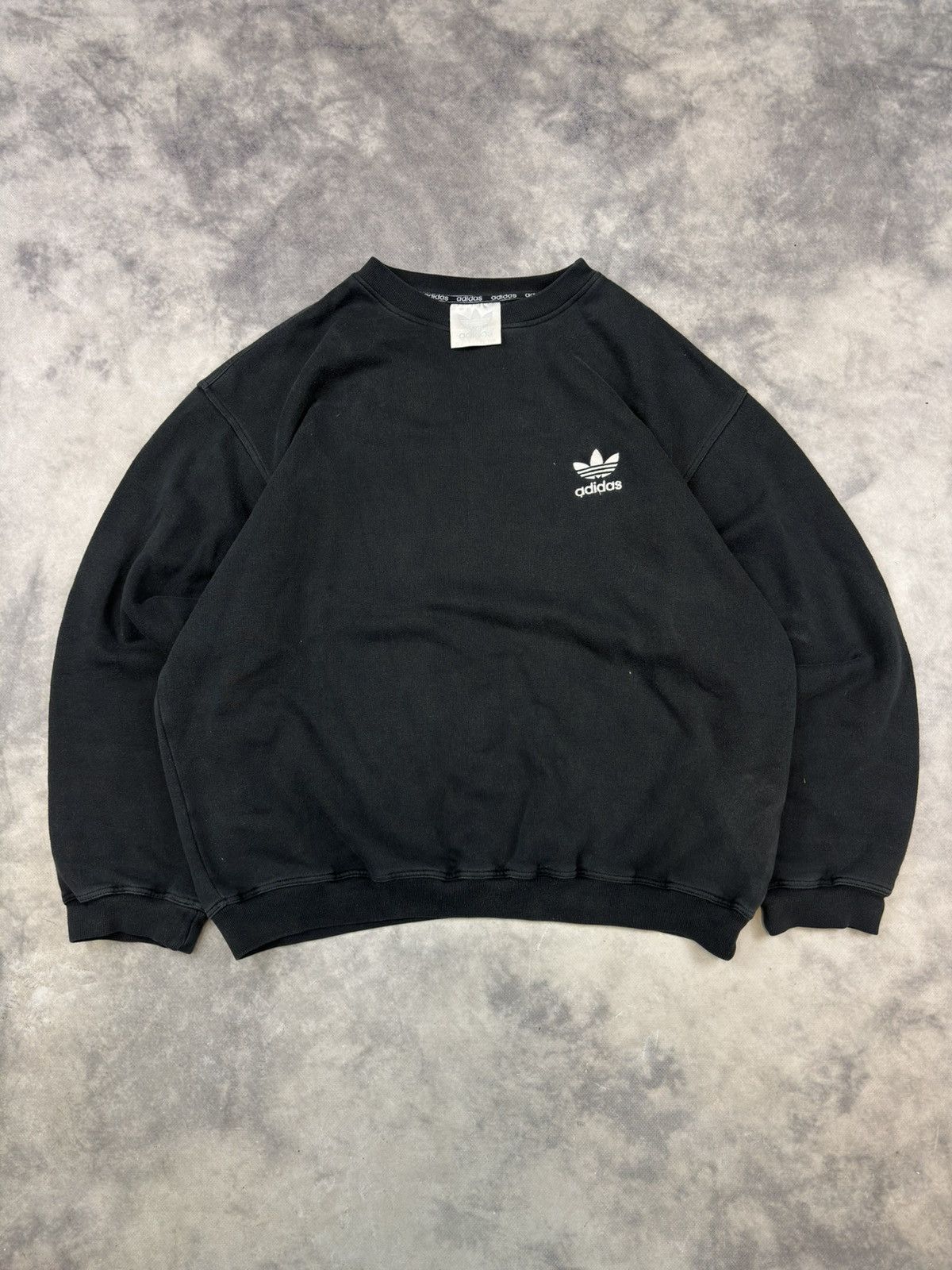 Adidas × Kanye West × Vintage Vintage Adidas Kanye West Boxy Sweatshirt Black skate basic Size US XL / EU 56 / 4 - 1 Thumbnail