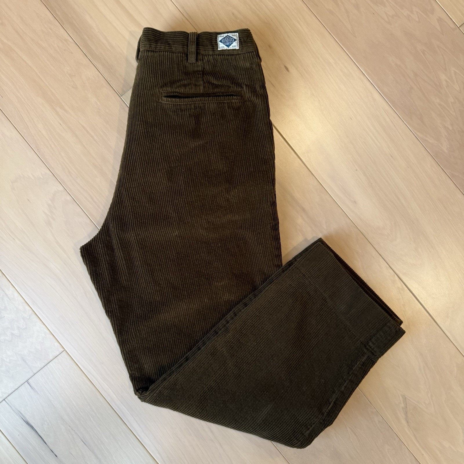 Other Non Stock MFG Corduroy Pants 31 Brown Minimalist Pleated Size US 31 - 2 Thumbnail