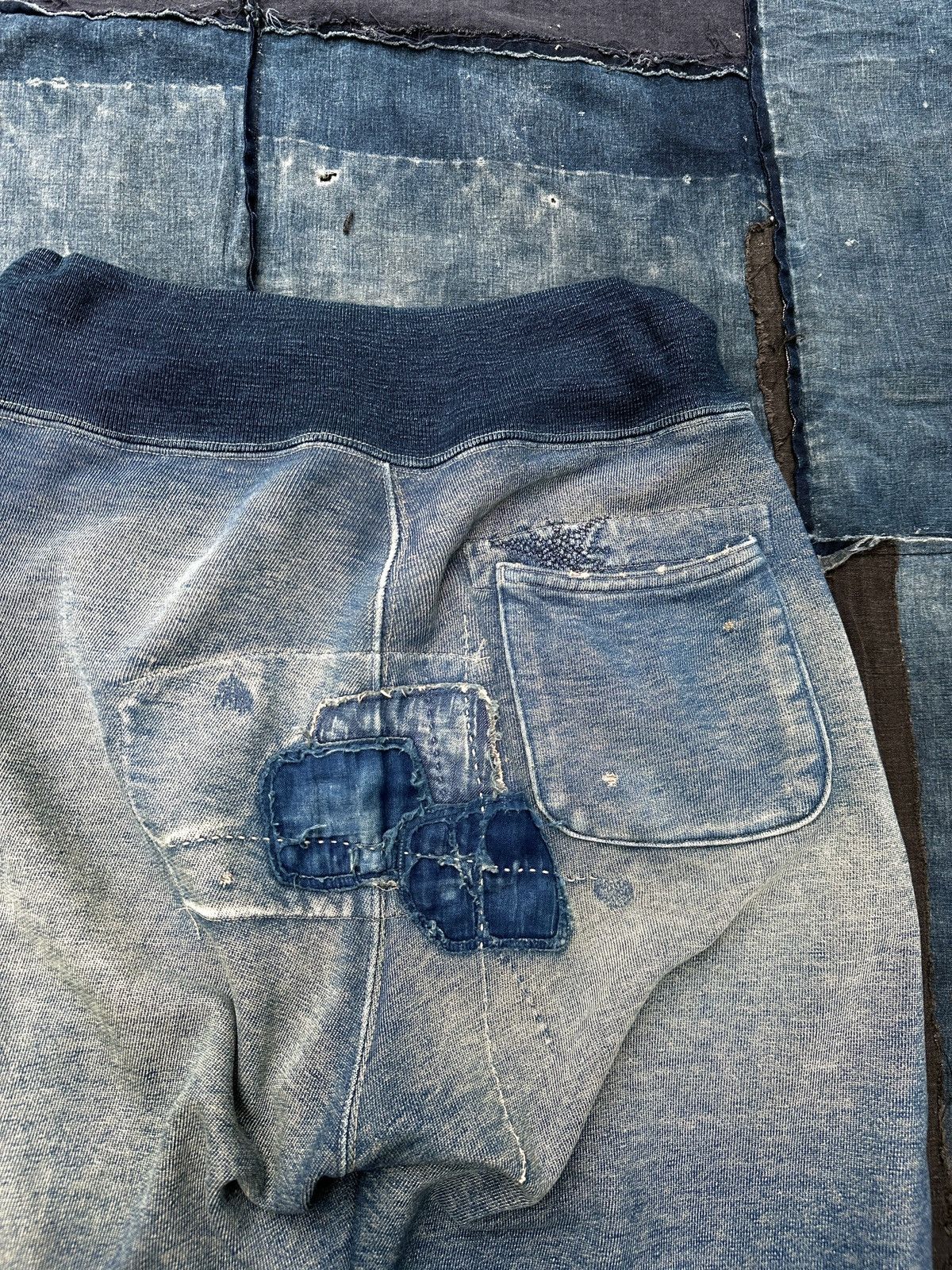 Kapital × Kapital Kountry Kapital Crash Denim Old man and the sea Boro Sweatpants Size US 33 - 5 Thumbnail