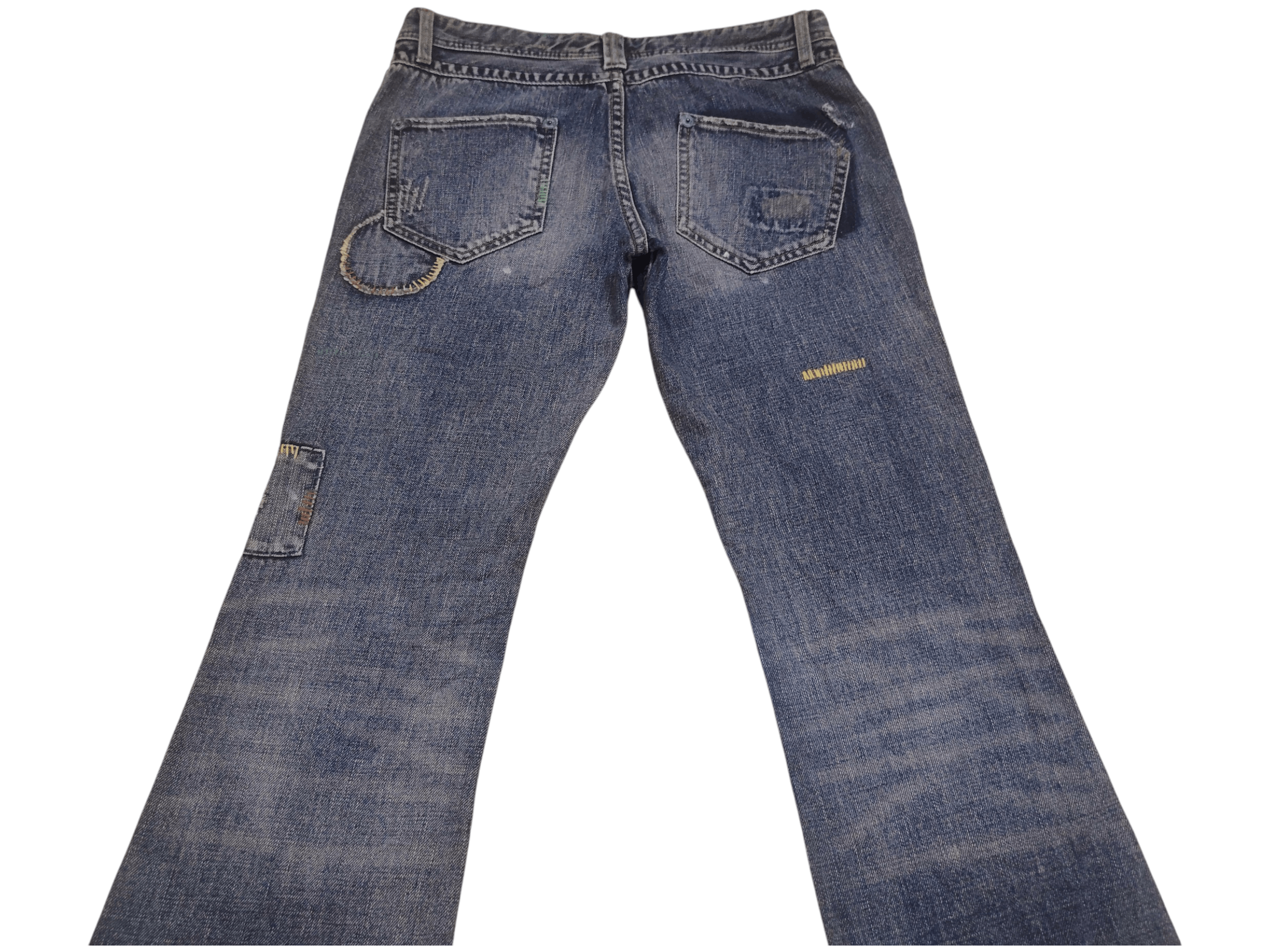 Undercover Rare!!! Back Number Patchwork Boro Flared Jeans Distressed Size US 32 / EU 48 - 13 Thumbnail