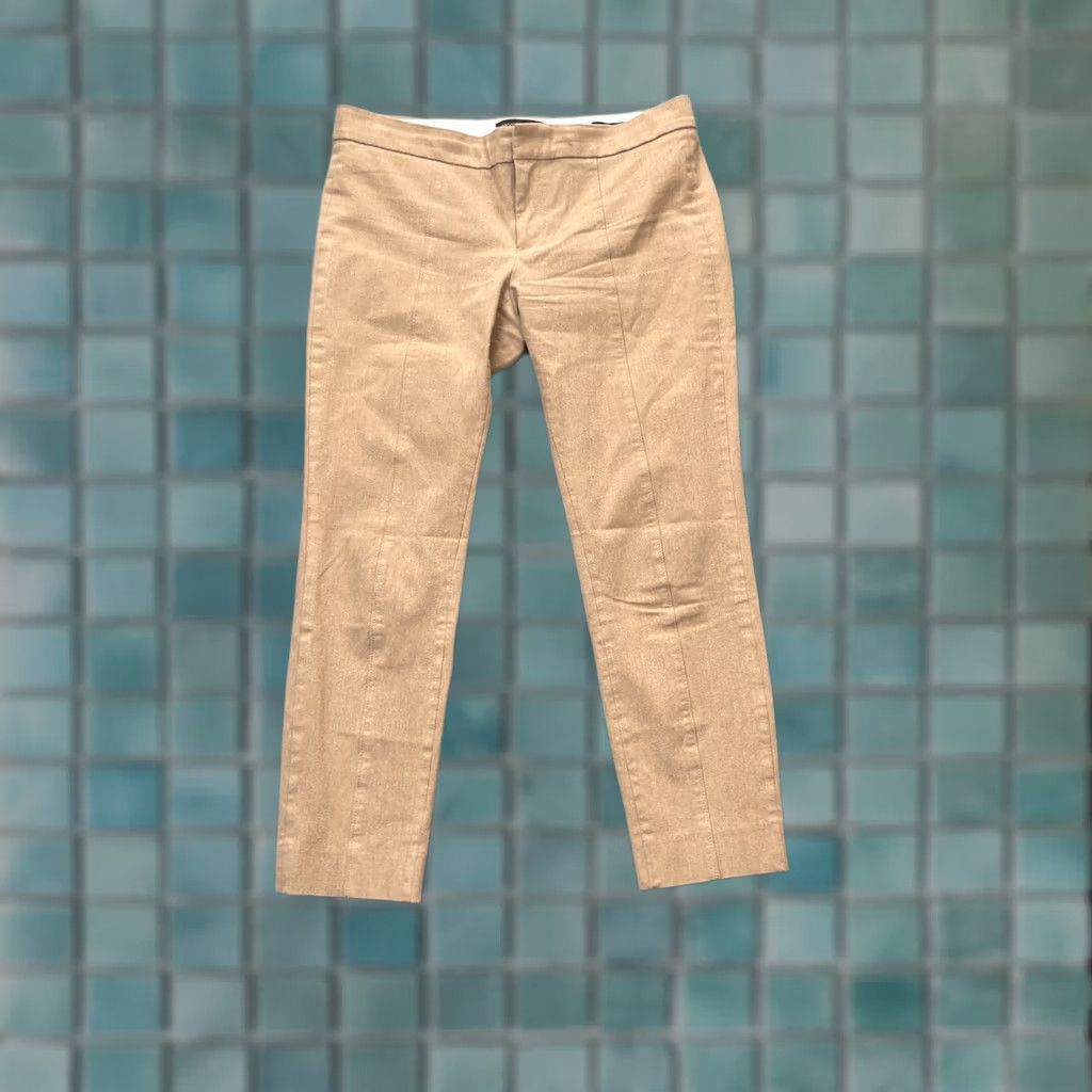 Banana Republic Banana Republic Pants Womens 4 Beige Sloan Stretch Ankle Straight Leg Formal Slimming Pockets City Preppy Size 27" / US 4 / IT 40 - 1 Thumbnail