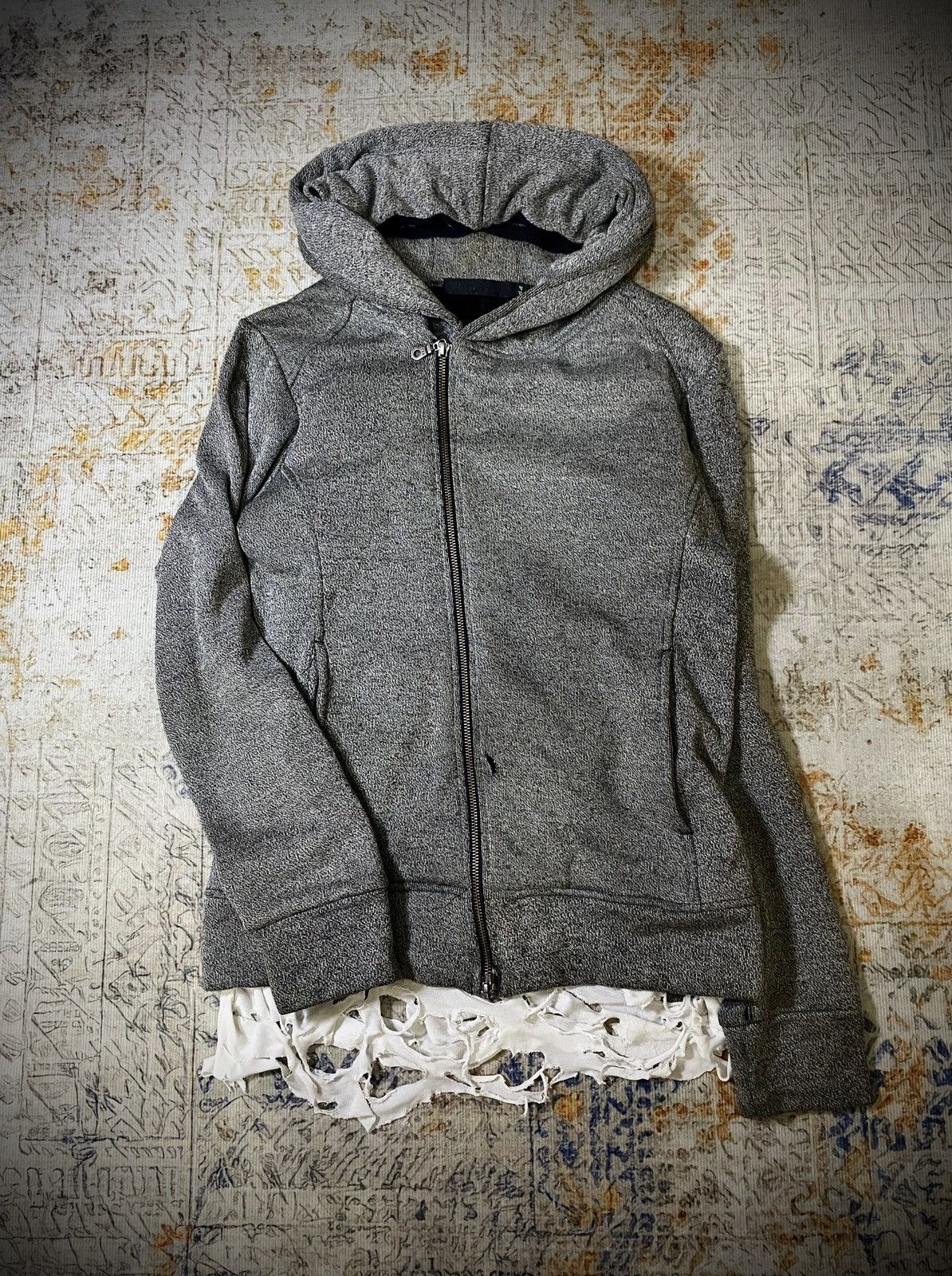 GOSTAR DE FUGA 2000s Fuga Asymmetric Destroy Double Zip Hoodie Iswn style Size US M / EU 48-50 / 2 - 3 Thumbnail