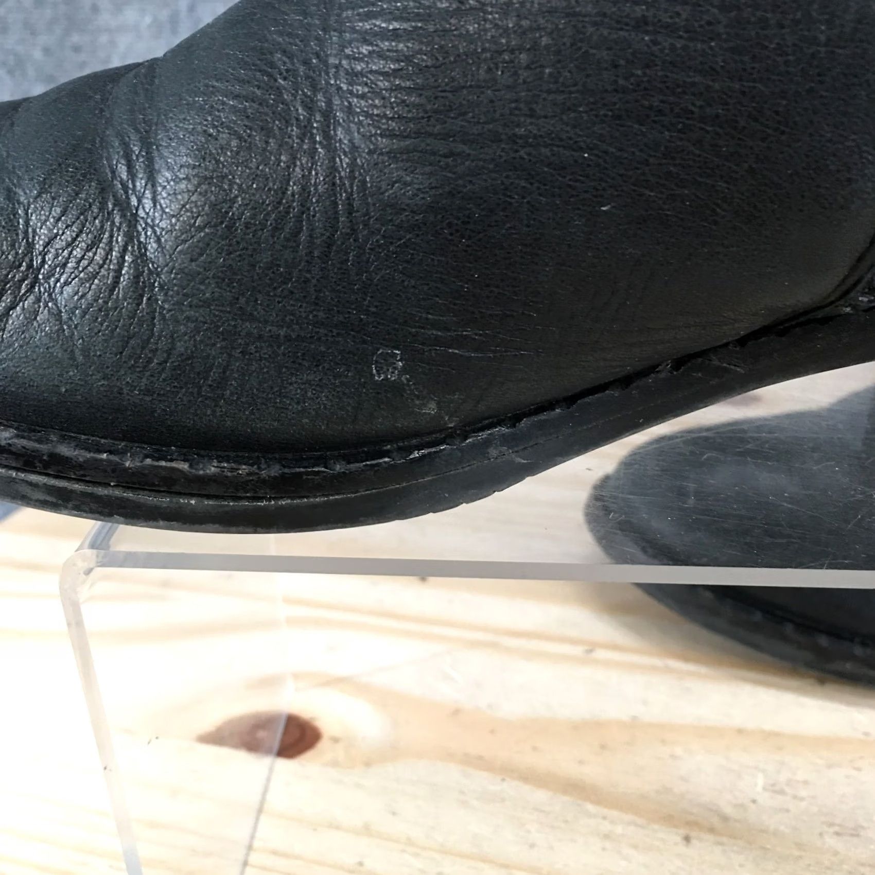 Vintage GENTLE Souls By Kenneth Cole Boots Womens 8M Ankle Bootie Black Leather Pull On Shoes Size US 8 / IT 38 - 7 Thumbnail