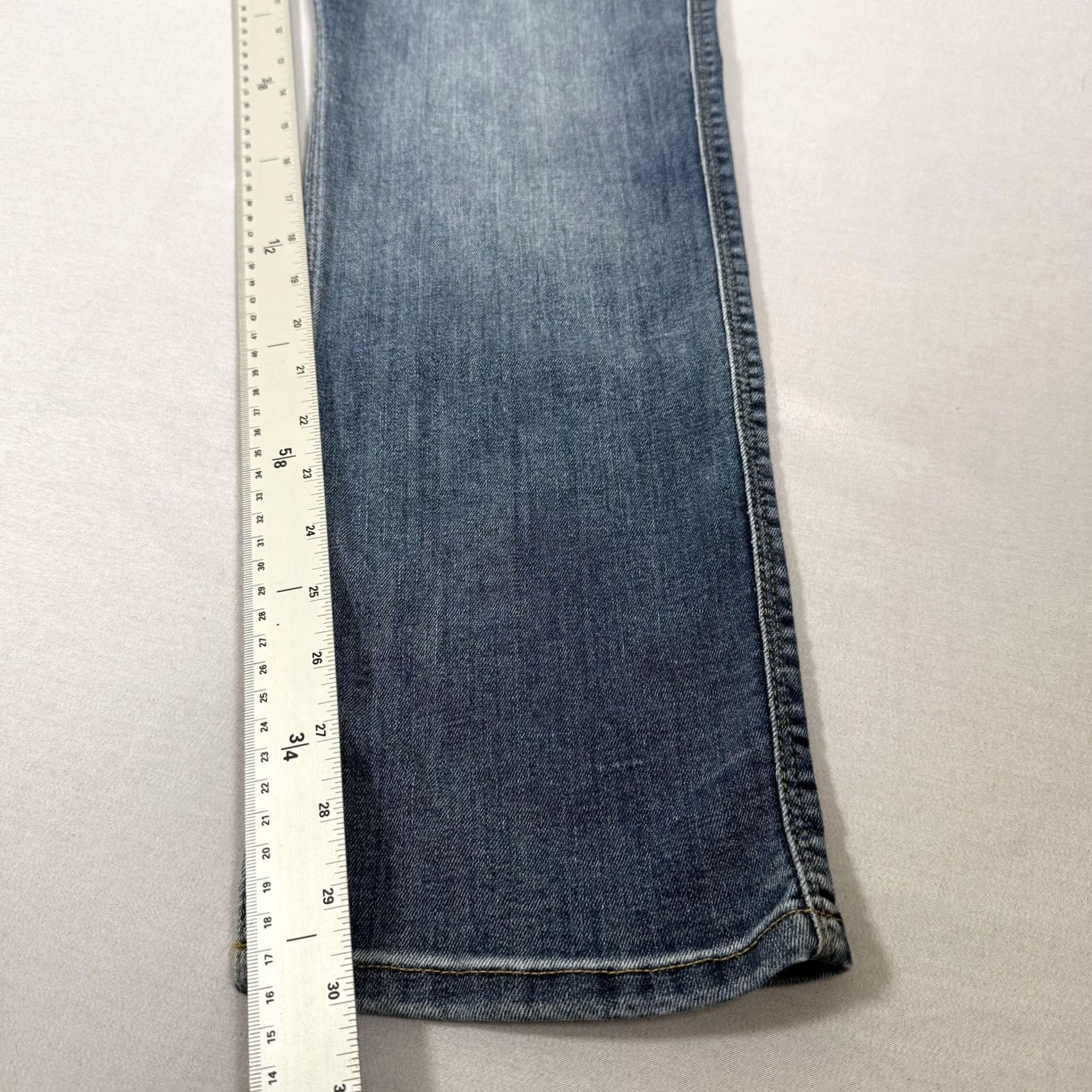 Denime DU/ER Jeans Mens 34x30 Blue Slim Straight Fit Stretch Denim Pants Western Work Jeans Size US 34 / EU 50 - 4 Thumbnail