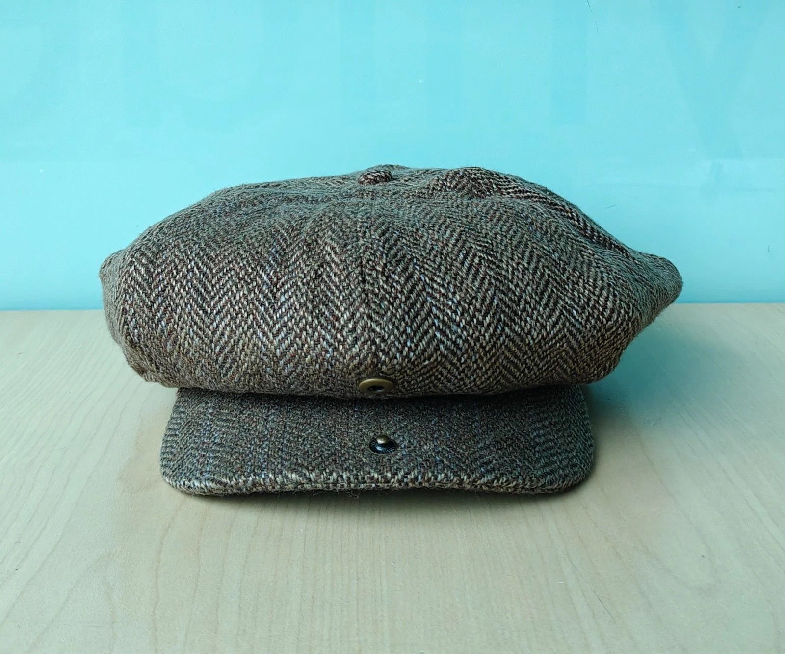 RRL Ralph Lauren DOUBLE RL Linen Herringbone Newsboy Cap T/1919 Size ONE SIZE - 5 Thumbnail