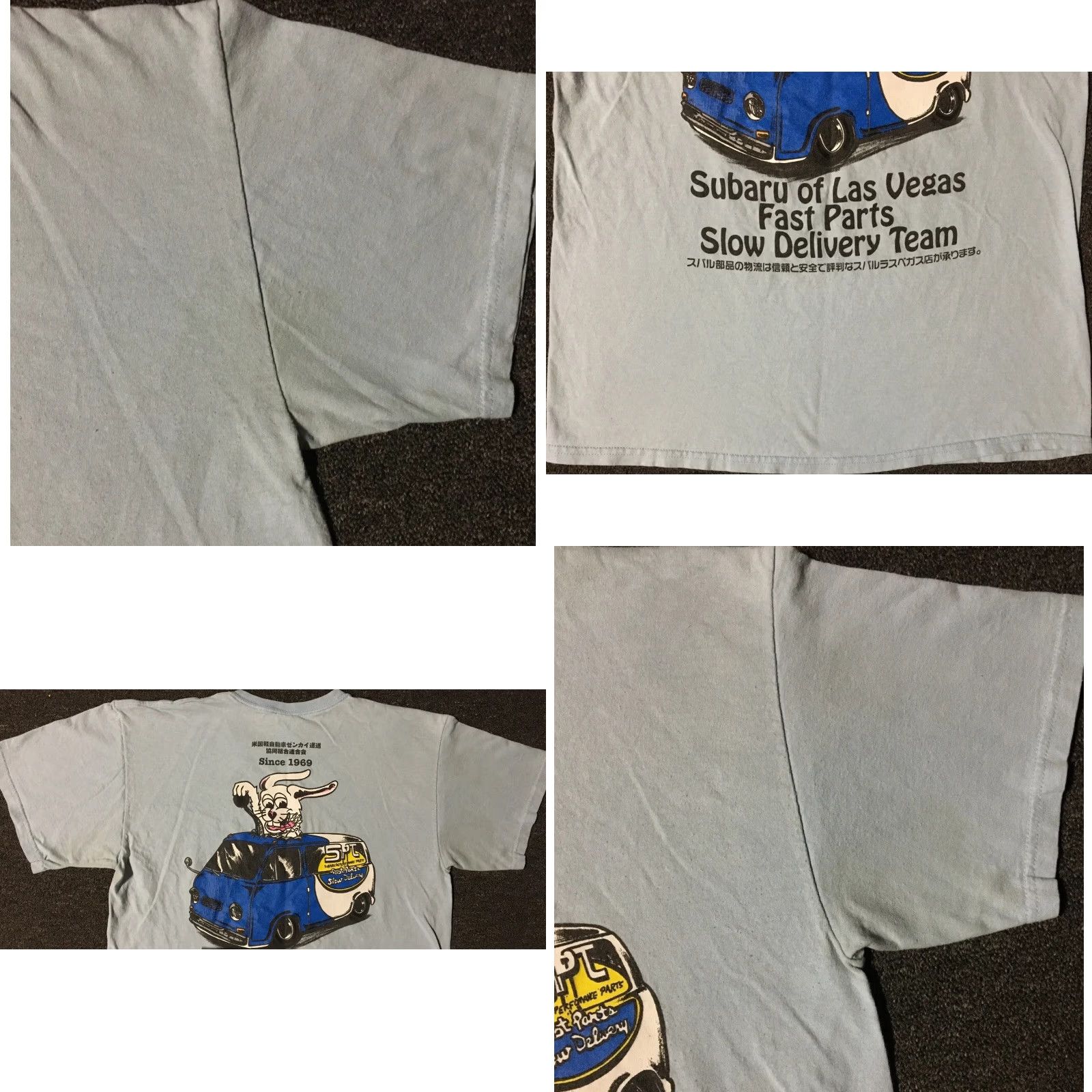 Vintage VINTAGE Subaru Las Vegas Fast Parts Slow Delivery Shirt M Blue Men XS? Wait. Size US M / EU 48-50 / 2 - 8 Thumbnail