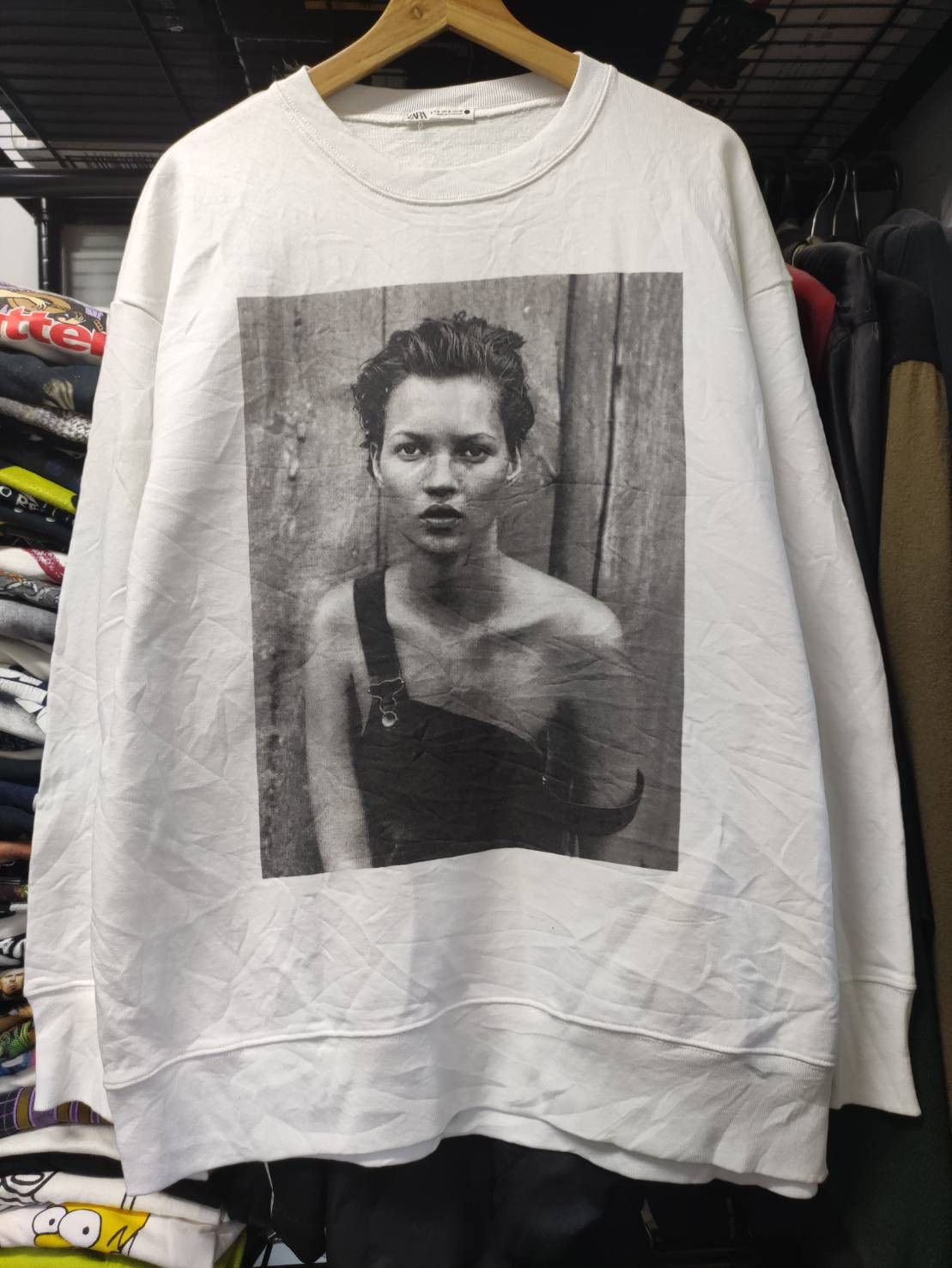 Zara Zara x Kate Moss Photo By Peter Lindbergh Sweatshirt Size US M / EU 48-50 / 2 - 3 Thumbnail