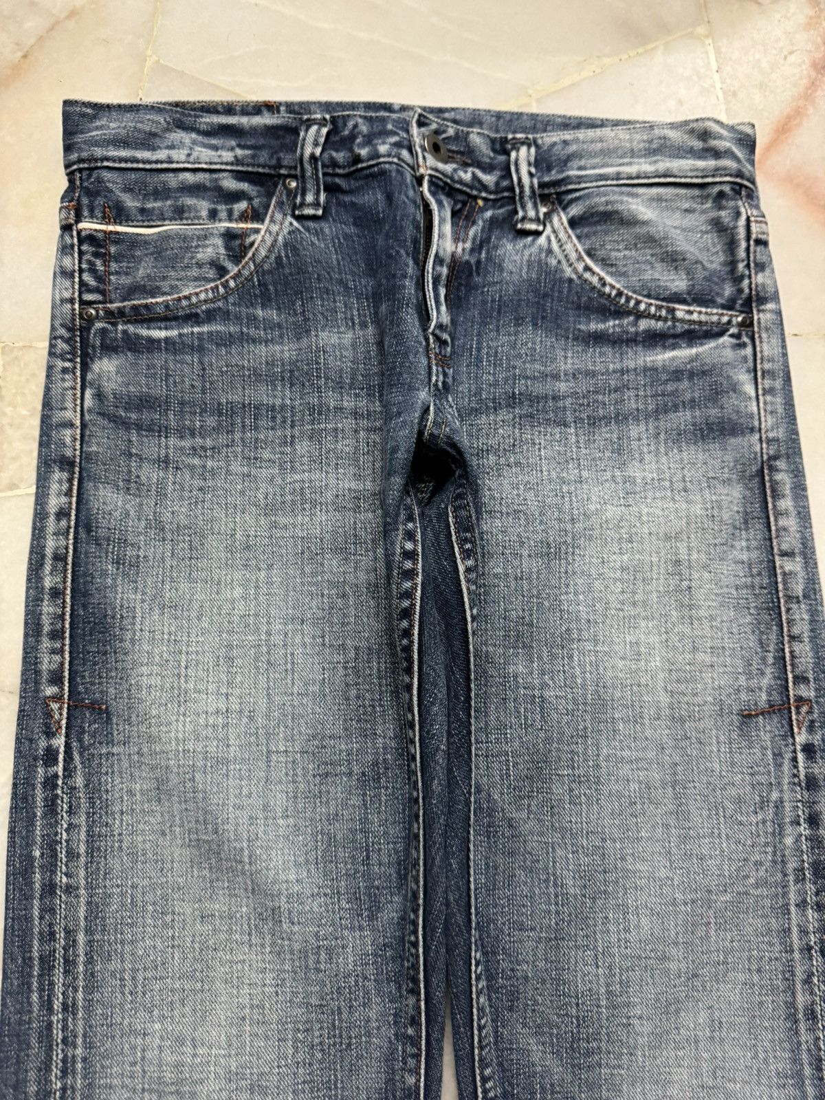 Vintage 💥SELVEDGE 90s💥JOHNBULL GRUNGE STONEWASH DISTRESS DENIM SLIM Size US 28 / EU 44 - 5 Thumbnail
