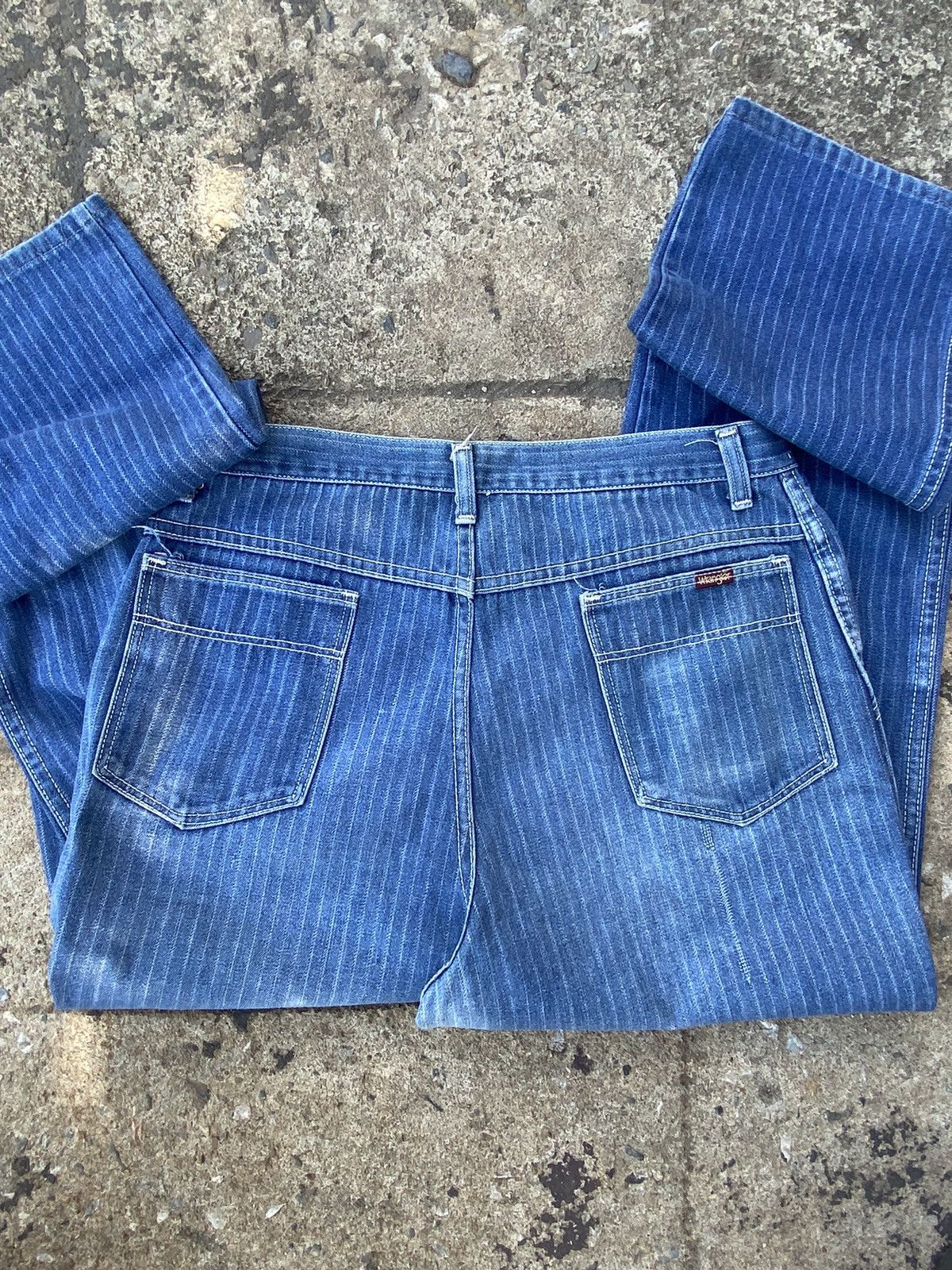 Kapital × Vintage Vintage Wrangler 80s denim with white stripes Size US 33 - 8 Thumbnail