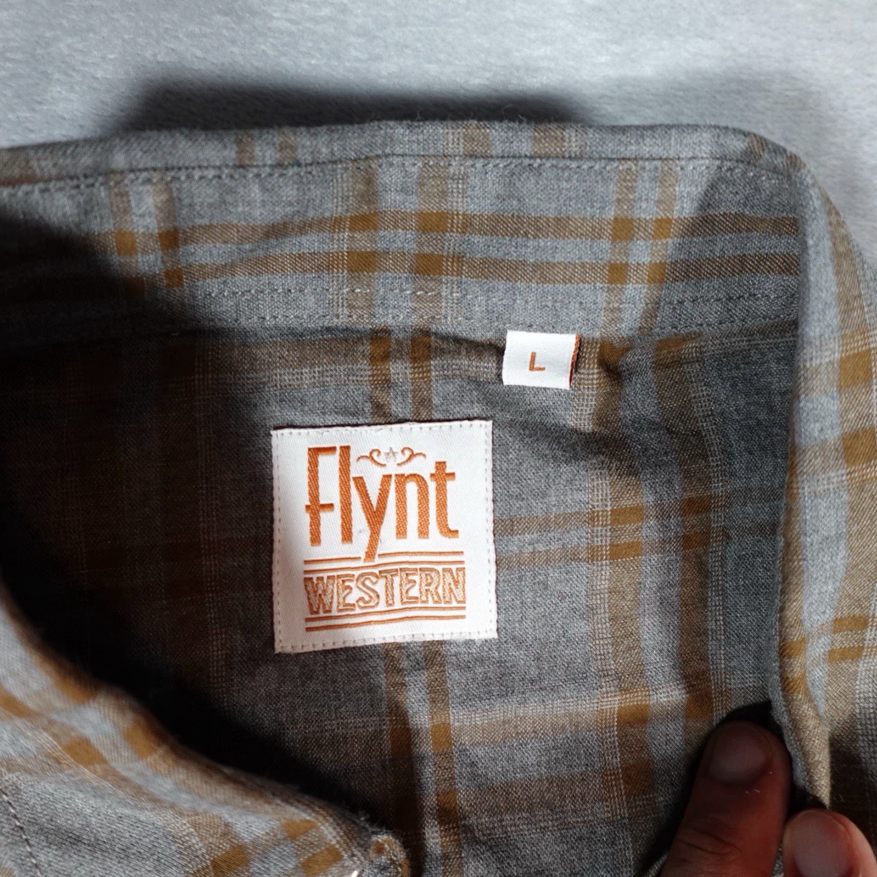 Vintage VINTAGE Flynt Western Men’s Casual Shirt L Gray Plaid Long Sleeve Snap Button-Up 90s Cowboy Slim Fit Size US L / EU 52-54 / 3 - 5 Thumbnail