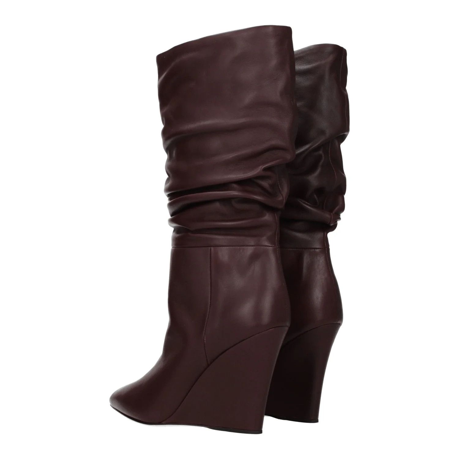 Paris Texas ob1o1e1124 Leather Boots in Red/Marsala Size US 7 / IT 37 - 4 Thumbnail