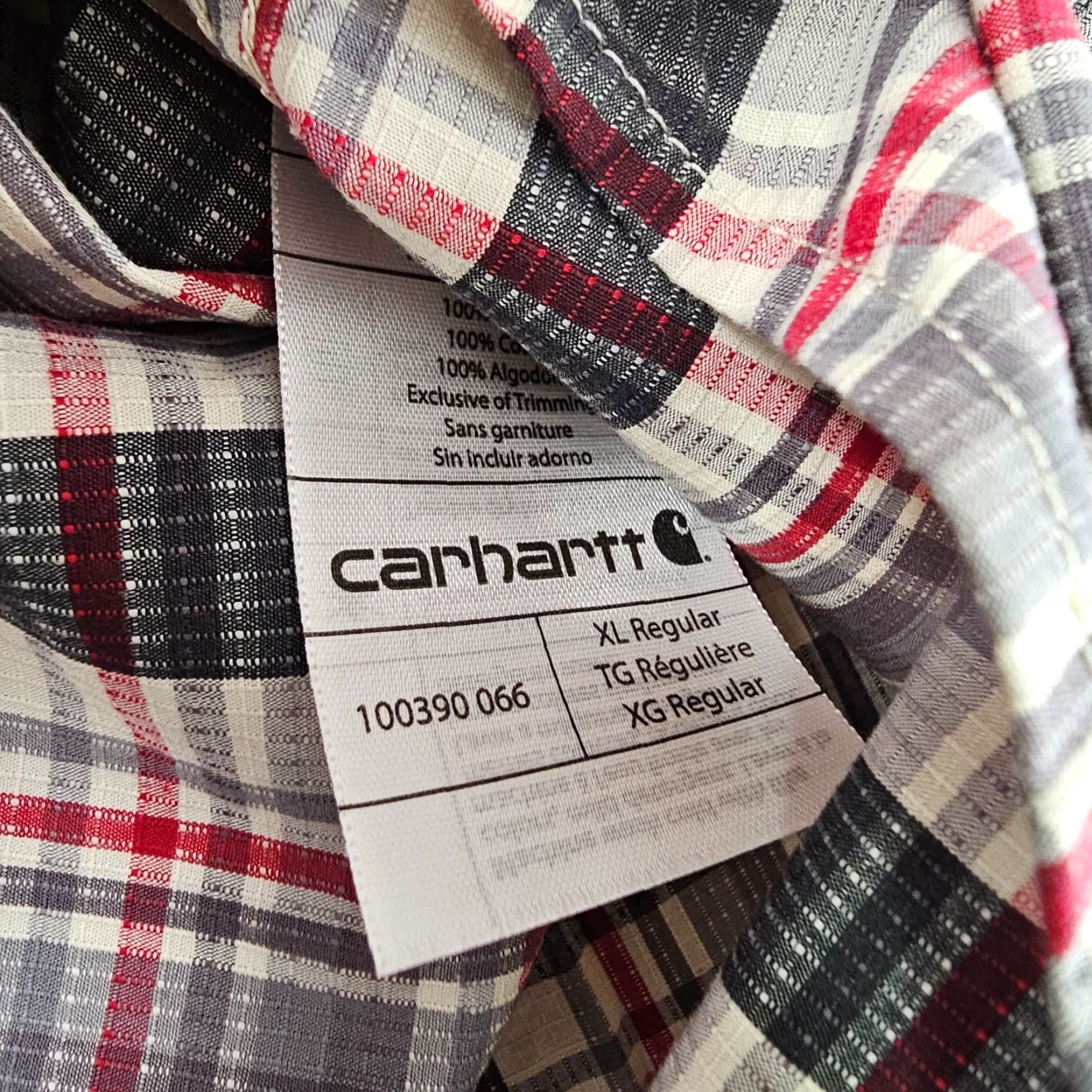 Carhartt Carhartt Shirt Mens XL Gray Check Relaxed Fit Button-Up Casual Workwear Shirt Size US XL / EU 56 / 4 - 6 Thumbnail