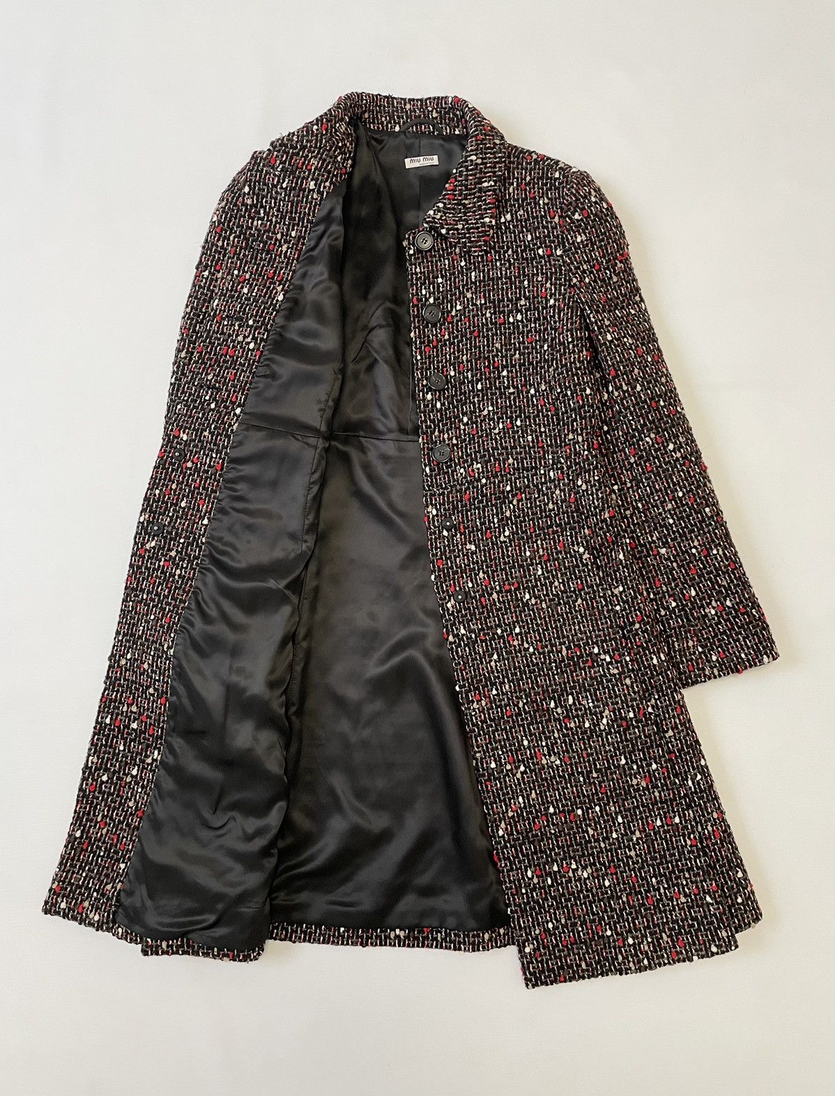 Prada A/W 18 ‘Punk Tweed Boucle’ Wool Overcoat Size S / US 4 / IT 40 - 10 Thumbnail