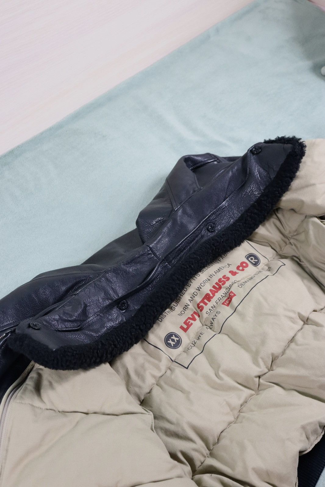 Levi's Vintage Clothing 90’s Levi's Leather Jacket + Puffer Vest Made in Korea Size US M / EU 48-50 / 2 - 8 Thumbnail