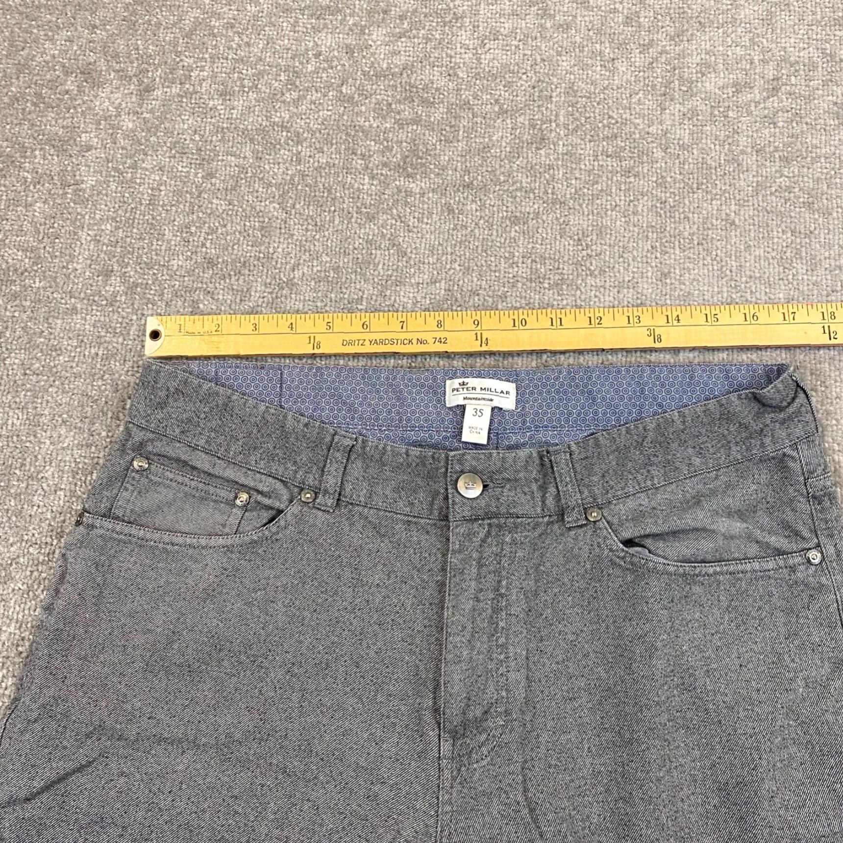 Peter Millar Vintage Peter Millar Mountainside Pants Men's 34x29 Gray Chino Golf Casual Size US 35 - 5 Thumbnail