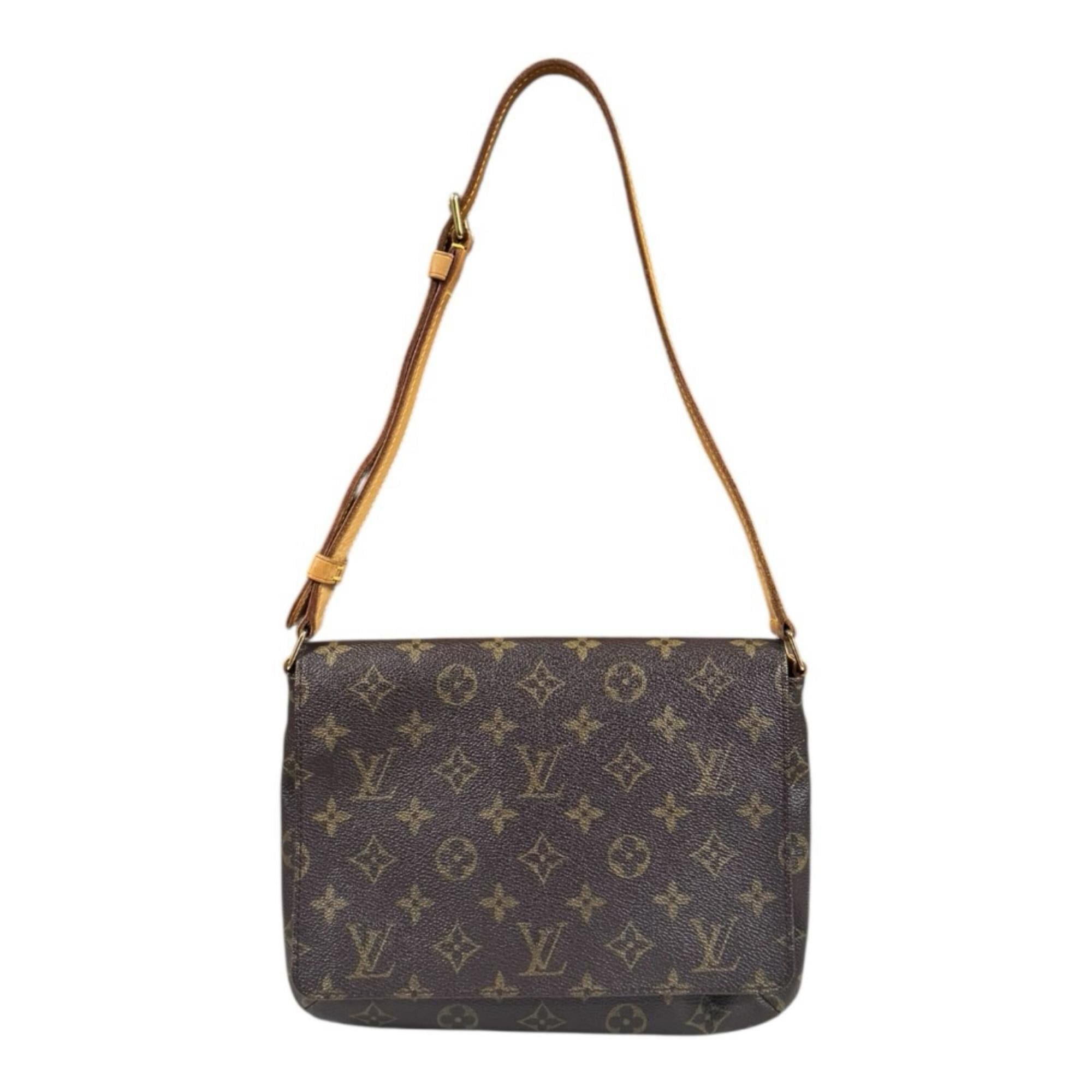 Louis Vuitton Louis Vuitton Musette Tango Short Monogram Shoulder Bag, Canvas M51257, Brown, Women's, LOUIS VUITTON, Used Size ONE SIZE - 1 Thumbnail