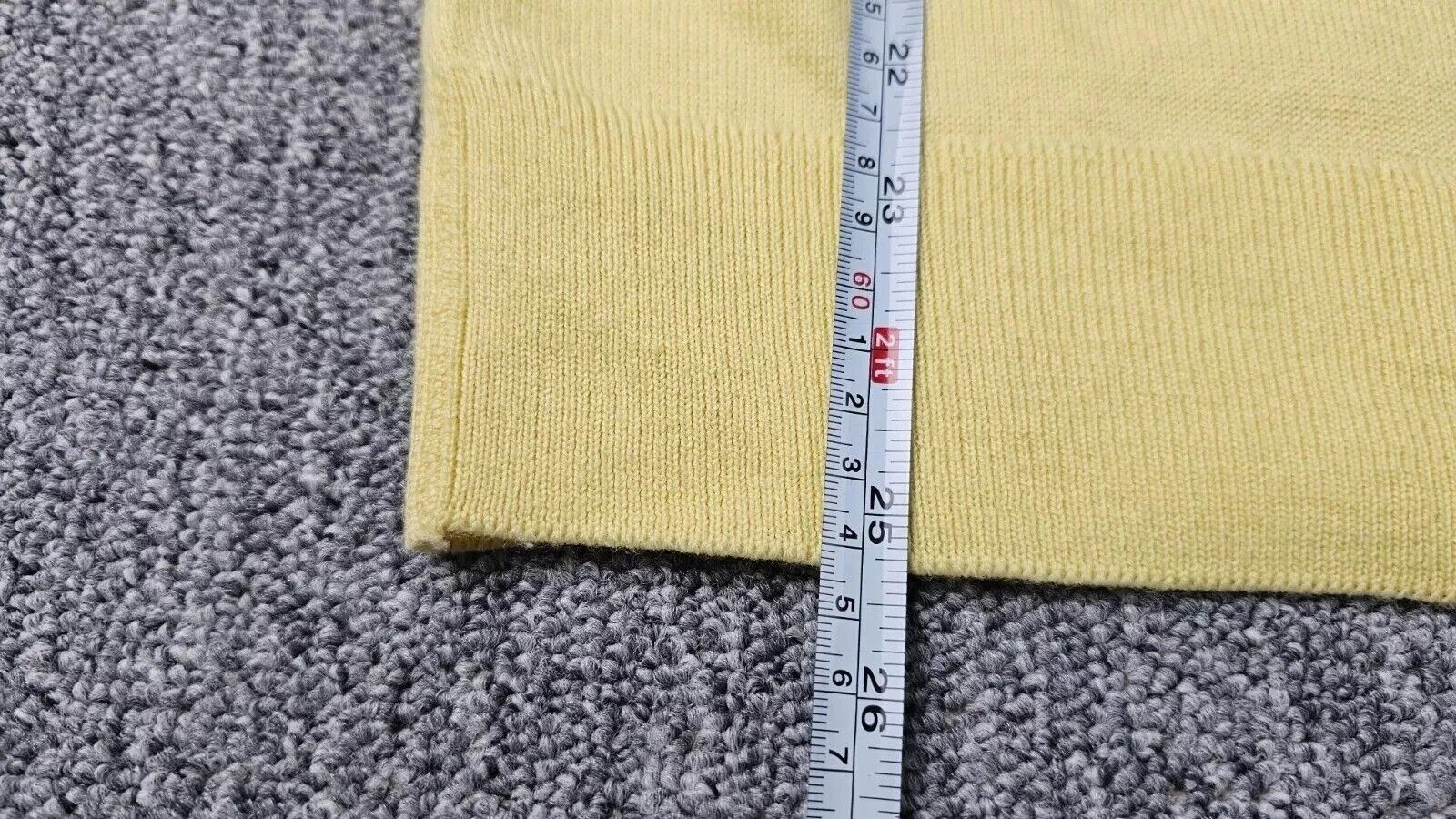 Lacoste Lacoste V-Neck Sweater Vest Yellow Cotton Crocodile Logo 2XL Size US XXL / EU 58 / 5 - 6 Thumbnail