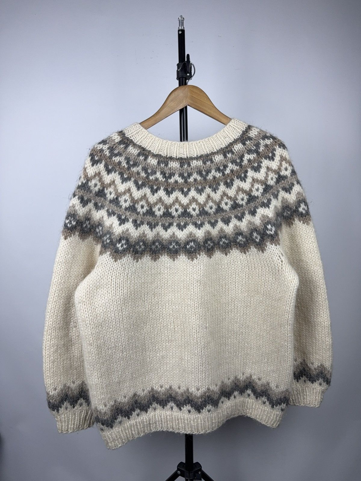 Japanese Brand Retro Vintage 90s Hilda Ltd Nordic Fair Isle Wool Cardigan Size US L / EU 52-54 / 3 - 9 Thumbnail