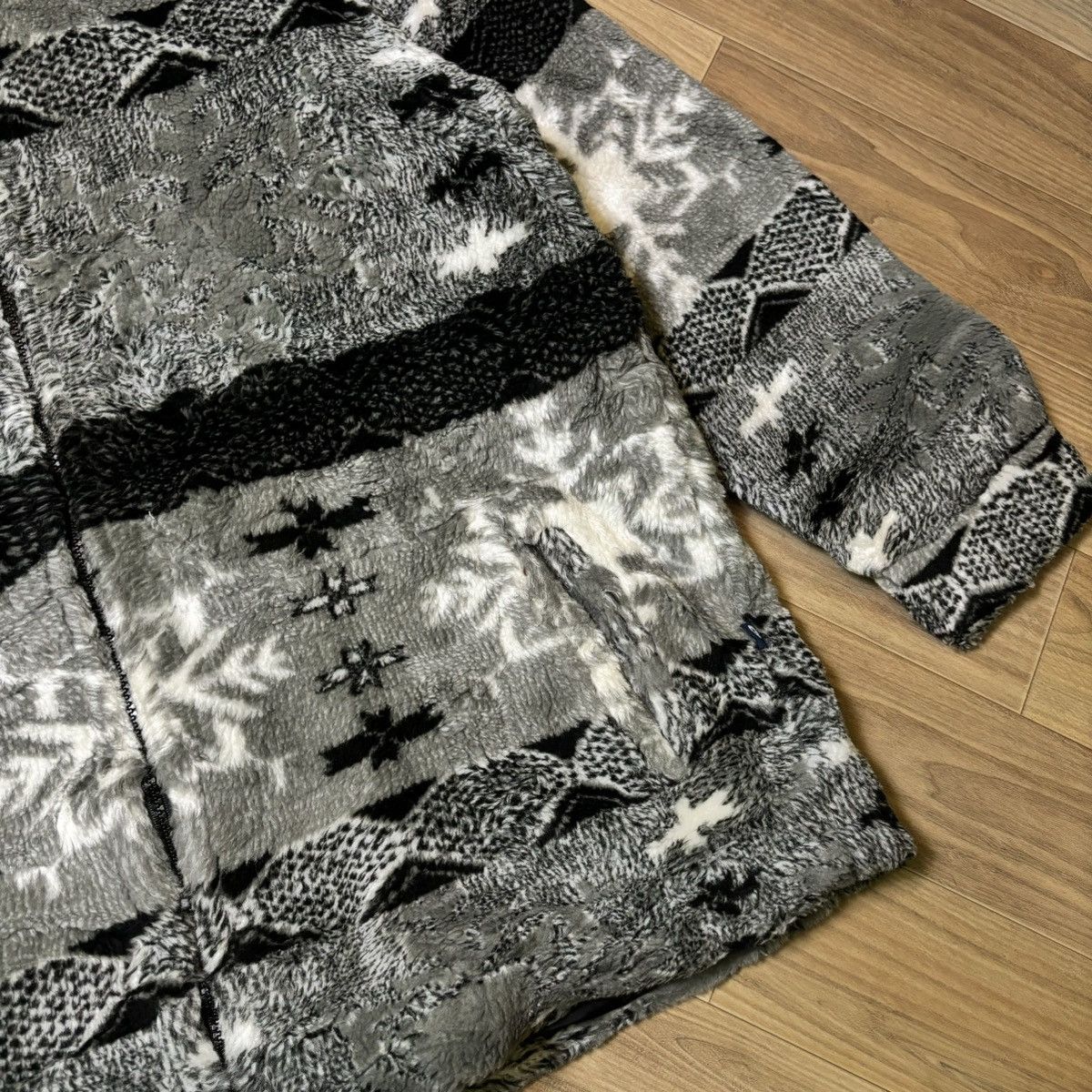 If Six Was Nine × Le Grande Bleu (L.G.B.) Vintage Piko fauxfur jacket Size US XL / EU 56 / 4 - 8 Thumbnail