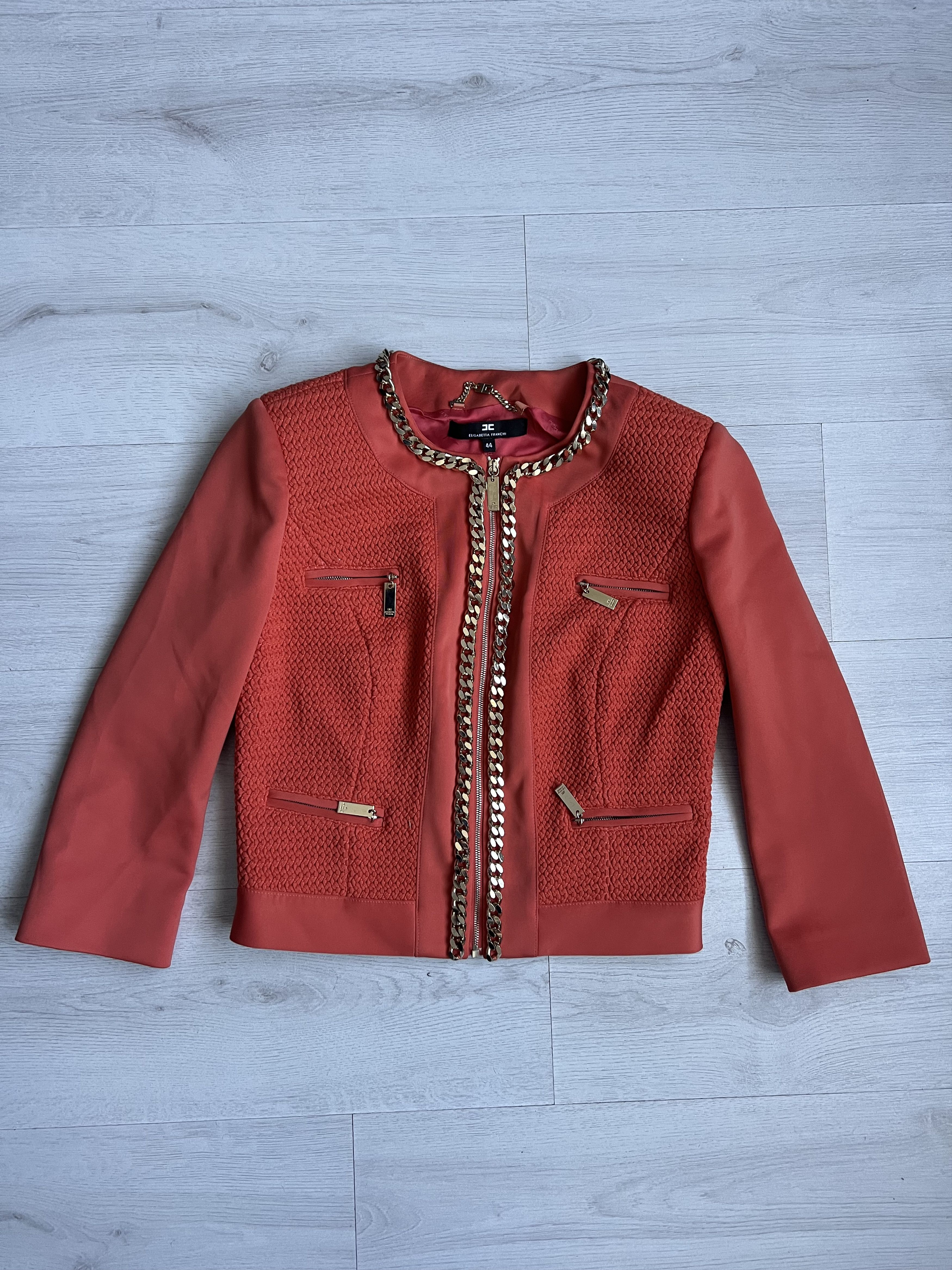 Elisabetta Franchi Elisabetta Franchi jacket / size 44 / Orange Size M / US 6-8 / IT 42-44 - 2 Thumbnail